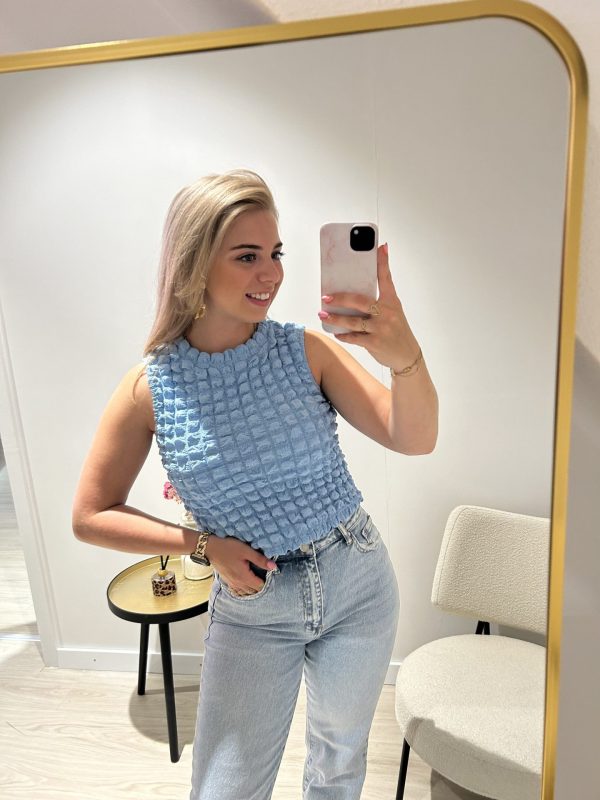 Loua Top Blauw