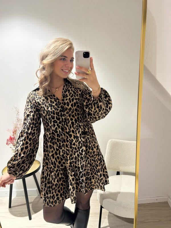 Leopard Blouse Dress