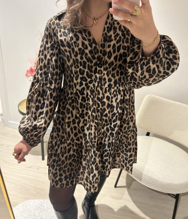 Leopard Blouse Dress - Afbeelding 4