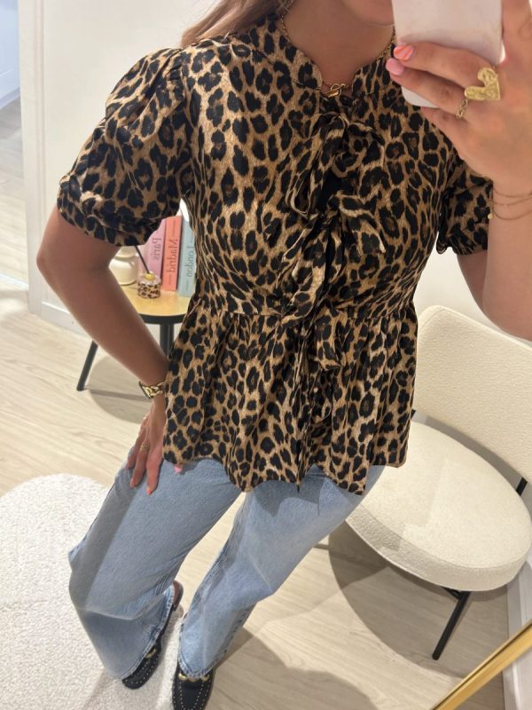 Strikjes Leopard Blouse - Afbeelding 3