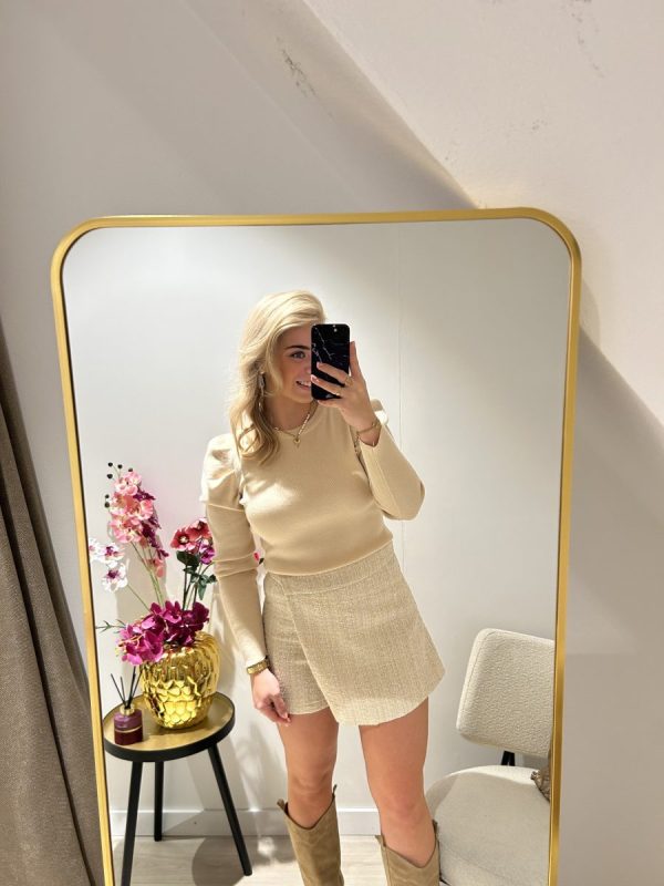 Tweed Skort - Crème - Afbeelding 4