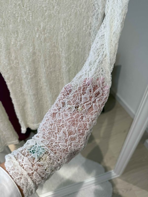 Lace Top Col - Ecru