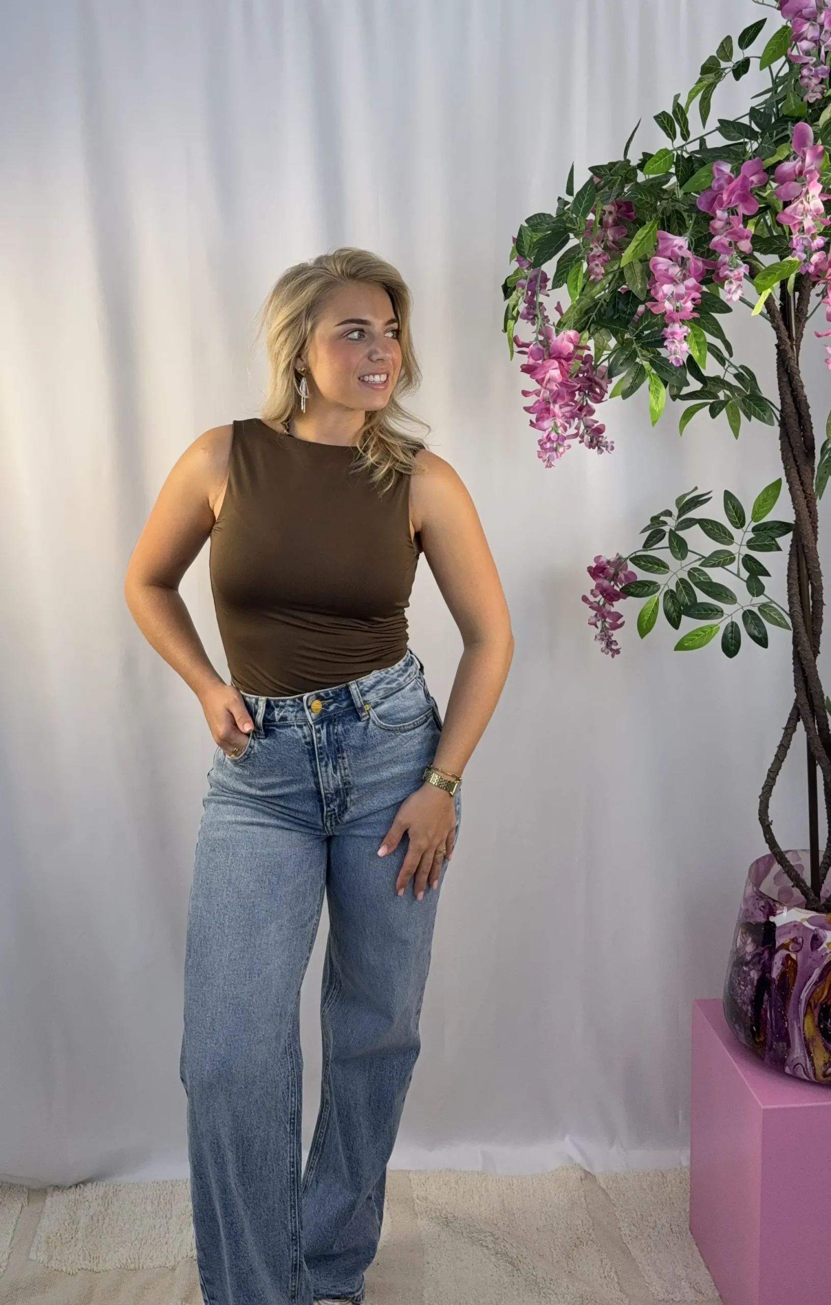 Basic Top - Bruin - Afbeelding 3