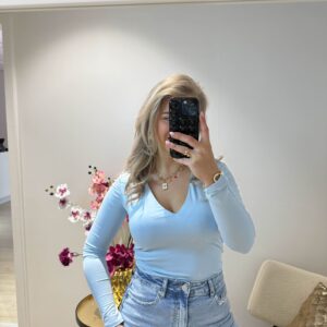 V-hals Body - Blauw