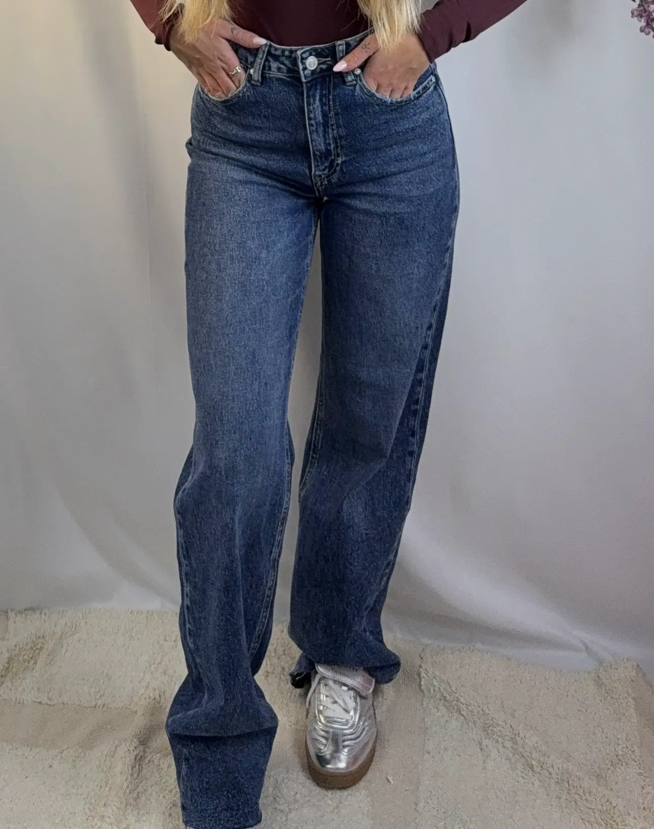 Lidia Wide Leg Tall Jeans - Queen Hearts