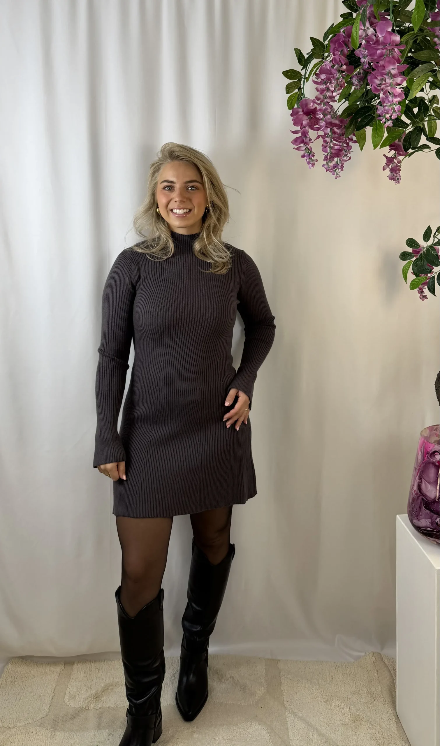 Elodie Dress - Grey - Afbeelding 3