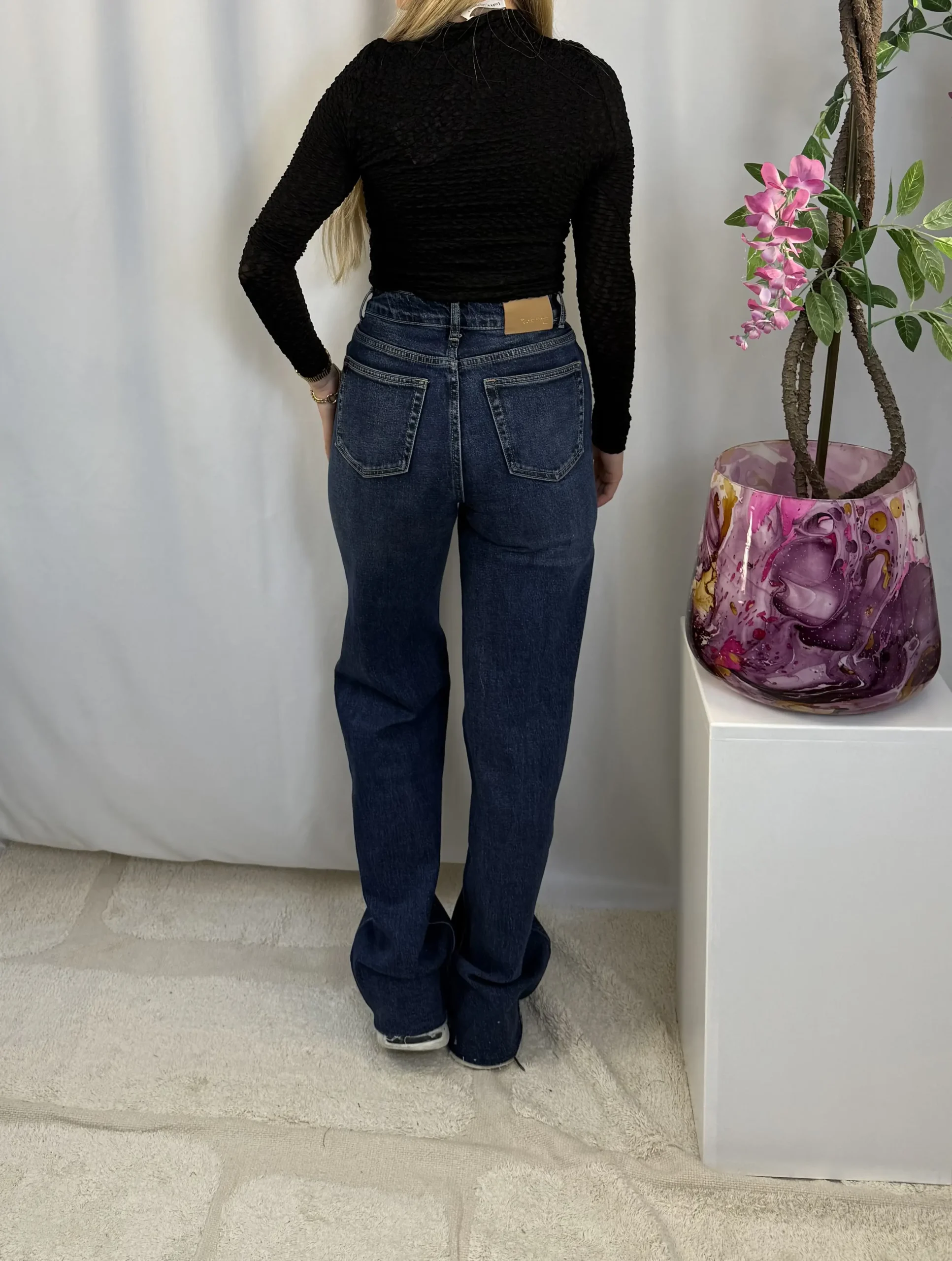 Elin Wide Leg Strass Jeans Tall - Queen Hearts - Afbeelding 3