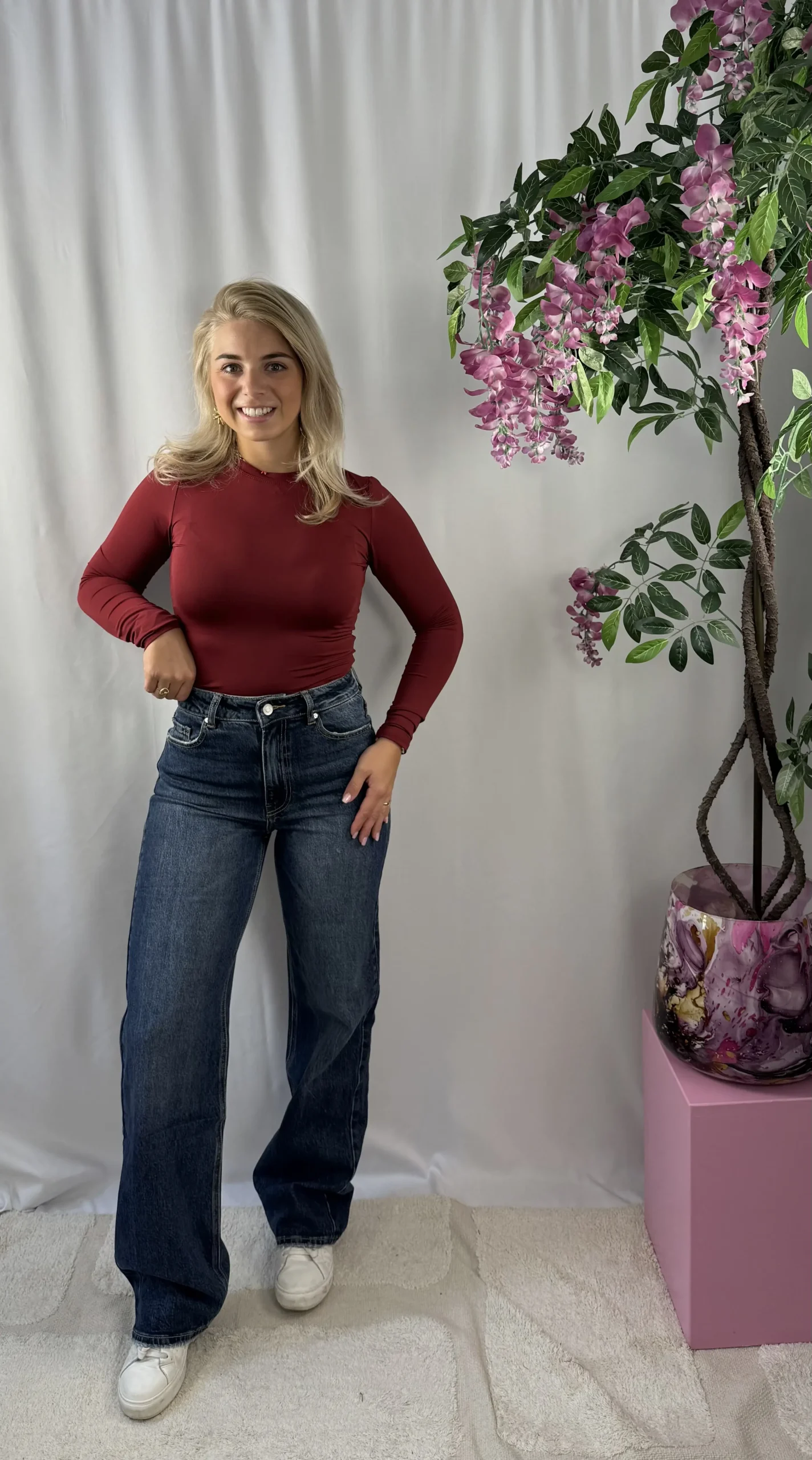 Jada Basic Top - Bordeaux - Afbeelding 2