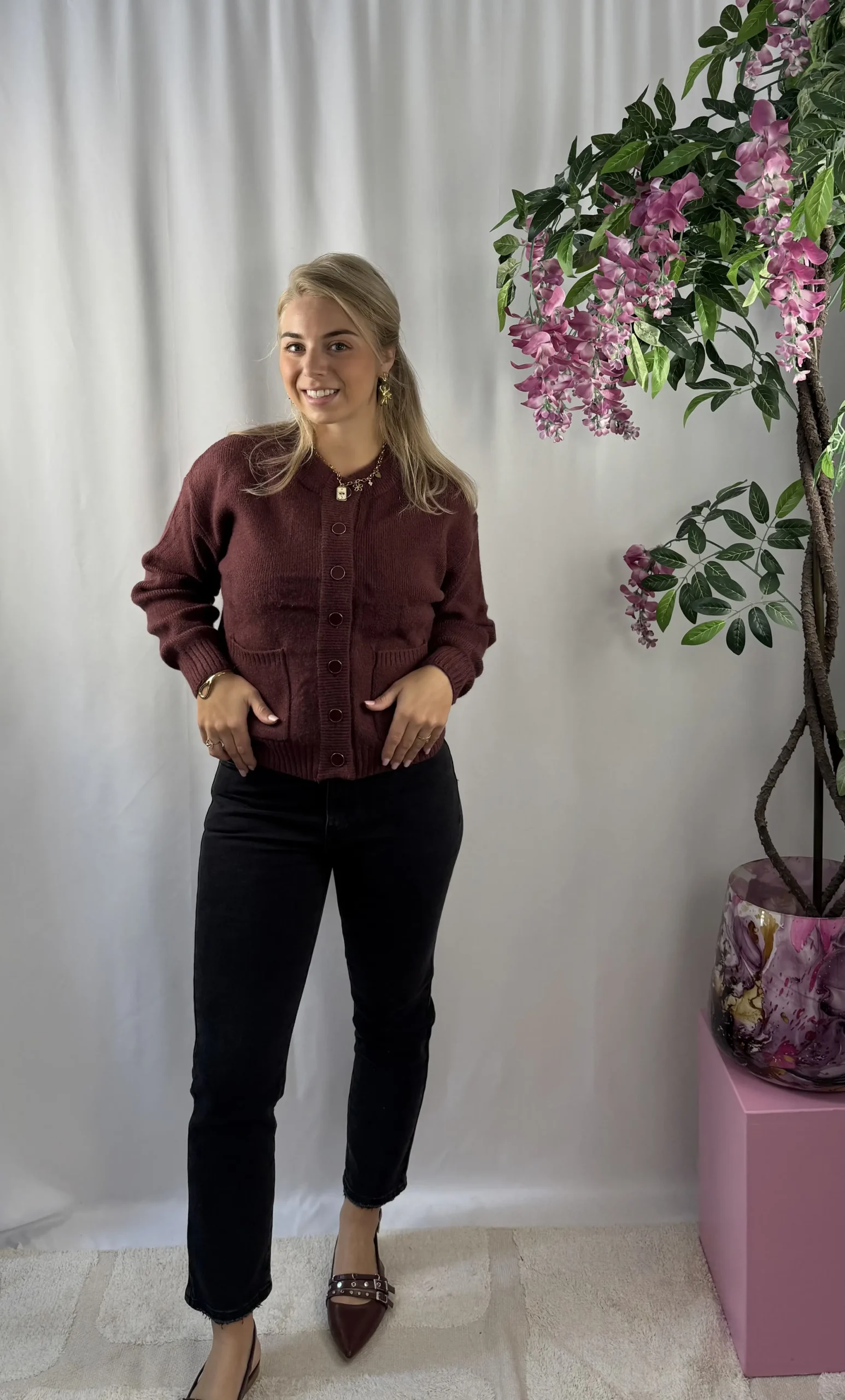 Lila Mom Jeans - Zwart - Queen Hearts - Afbeelding 2