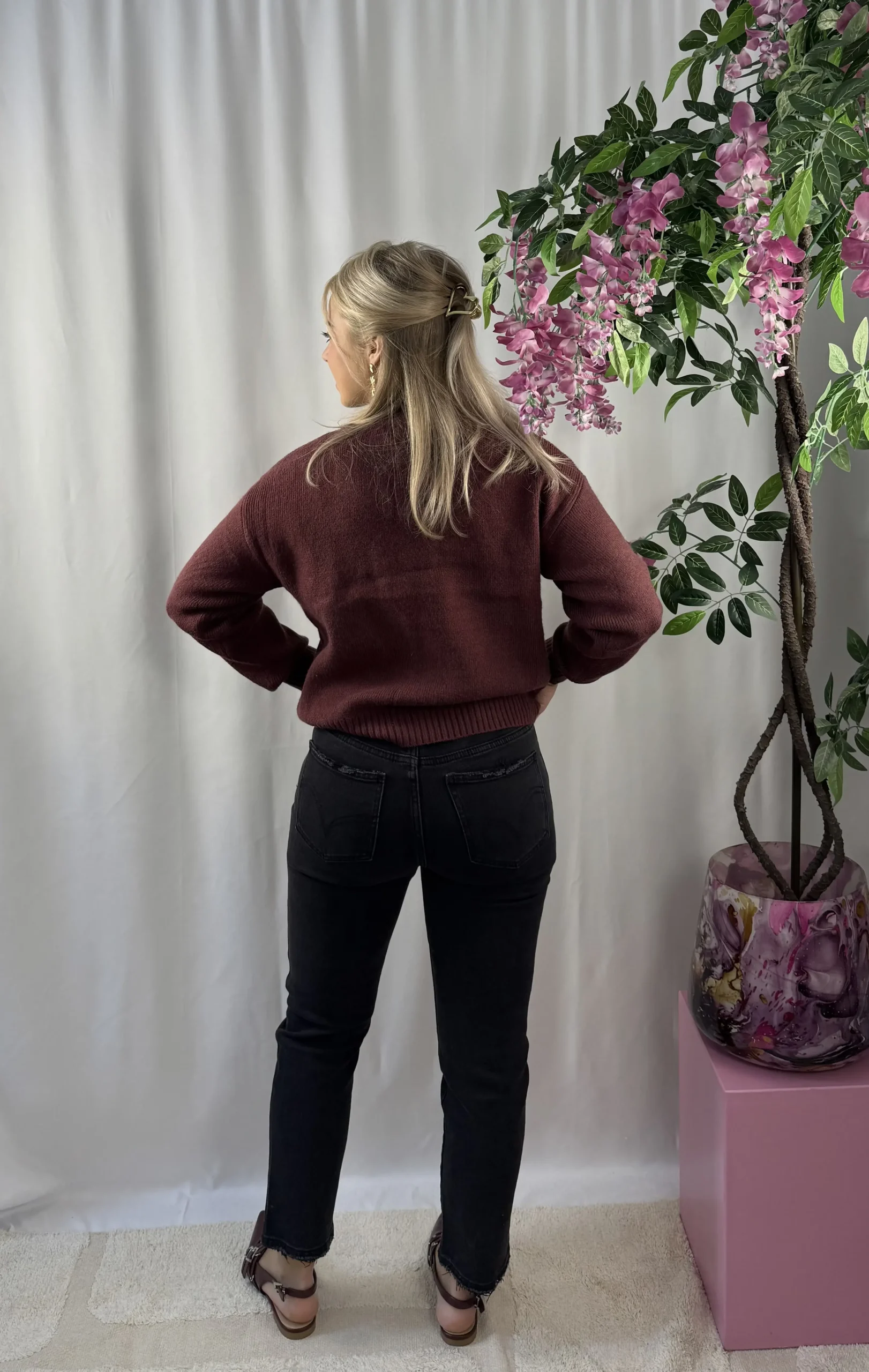 Lila Mom Jeans - Zwart - Queen Hearts - Afbeelding 3