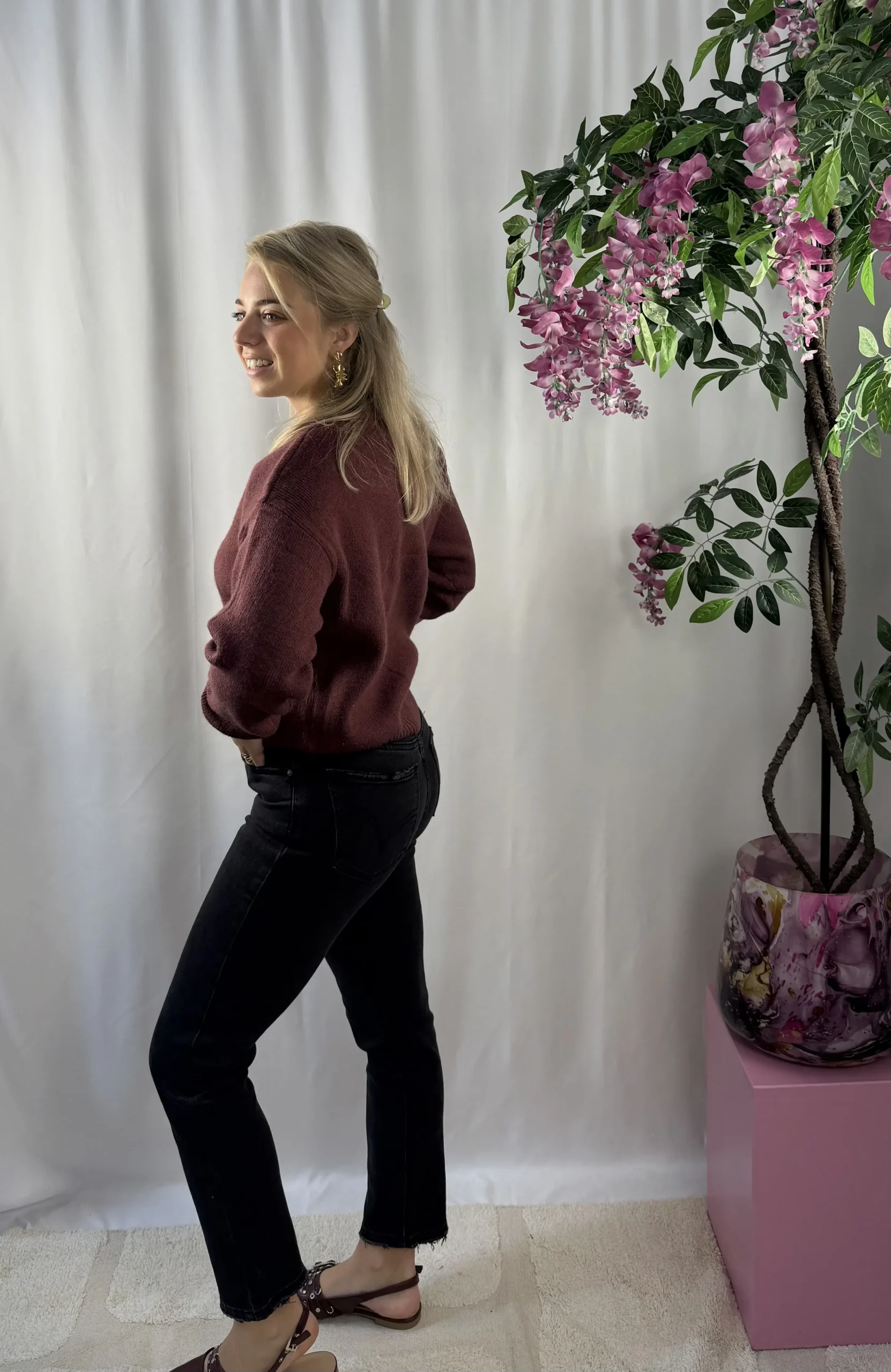 Lila Mom Jeans - Zwart - Queen Hearts - Afbeelding 4