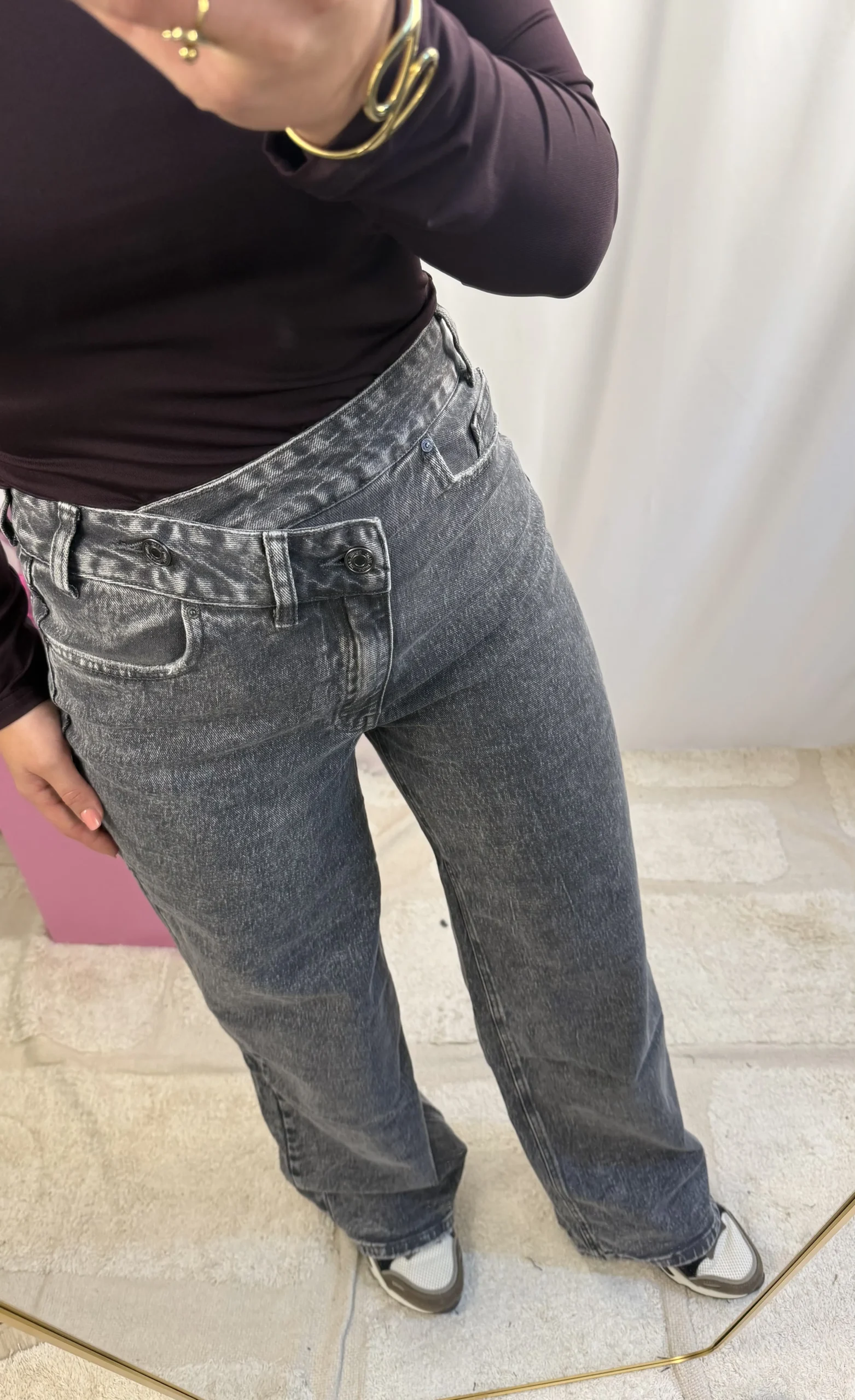 Fea Wide Leg Jeans - Queen Hearts - Grijs - Afbeelding 5