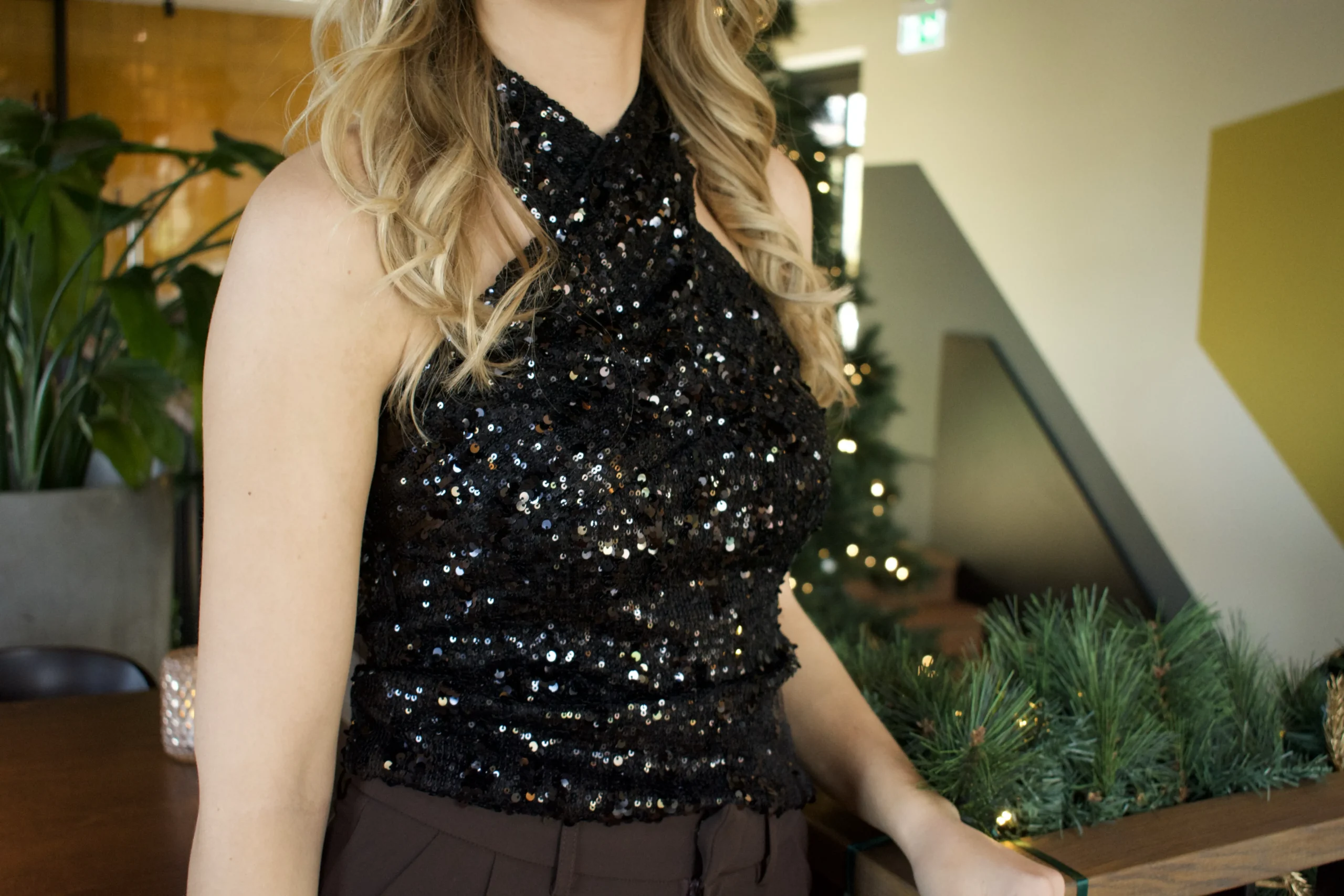 PARTY - Nina Halter top - Zwart