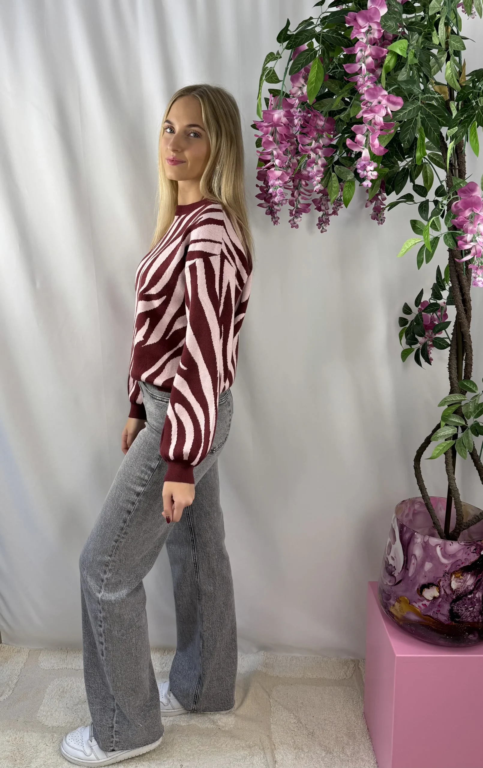 Lina Tall Wide Leg - Queen Hearts - Grijs - Afbeelding 3