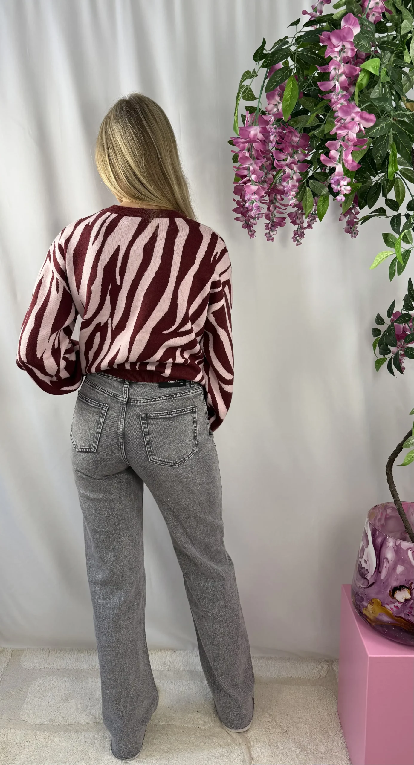 Lina Tall Wide Leg - Queen Hearts - Grijs - Afbeelding 4