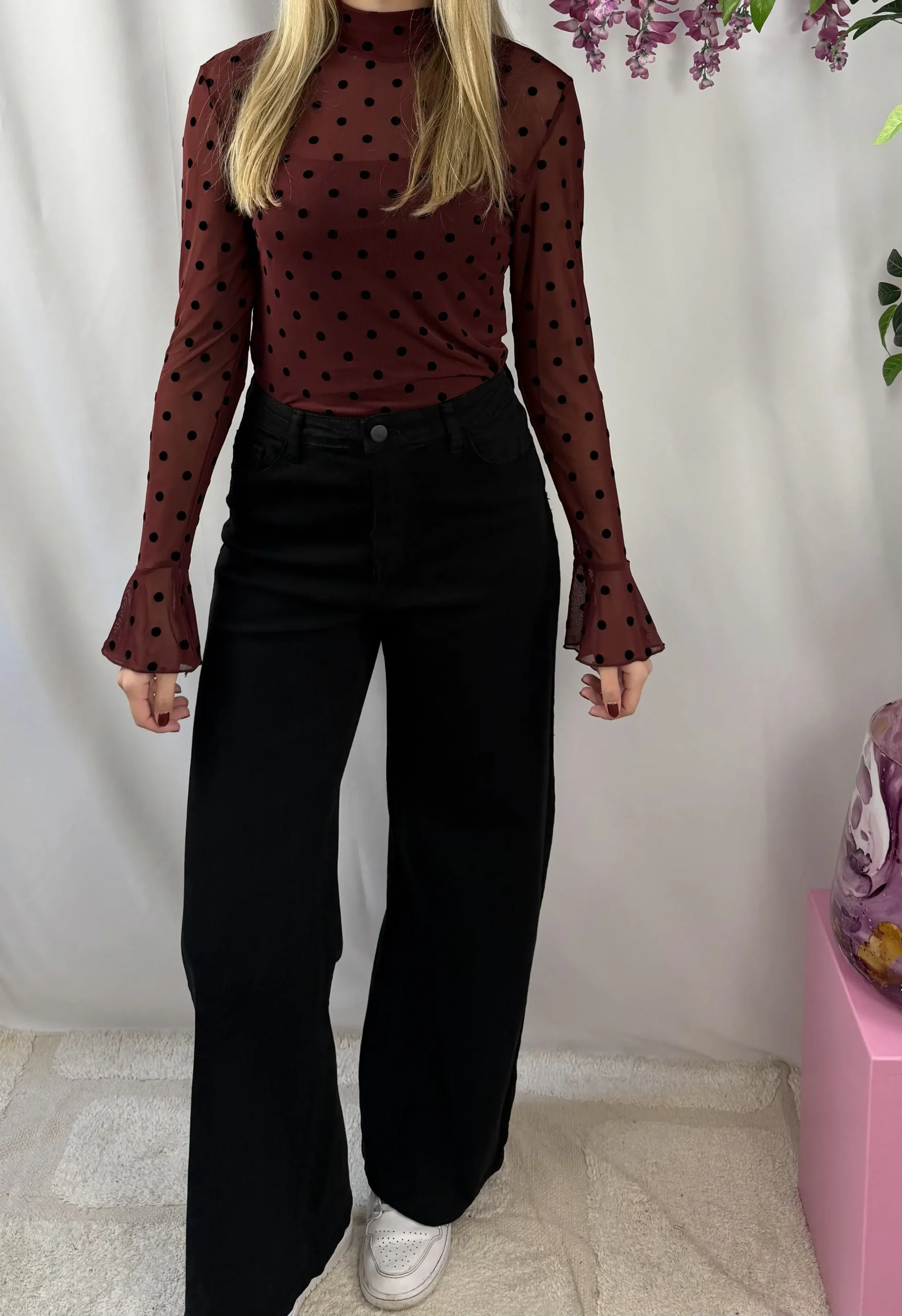 Jolene Wide Leg Jeans - Redial - Zwart