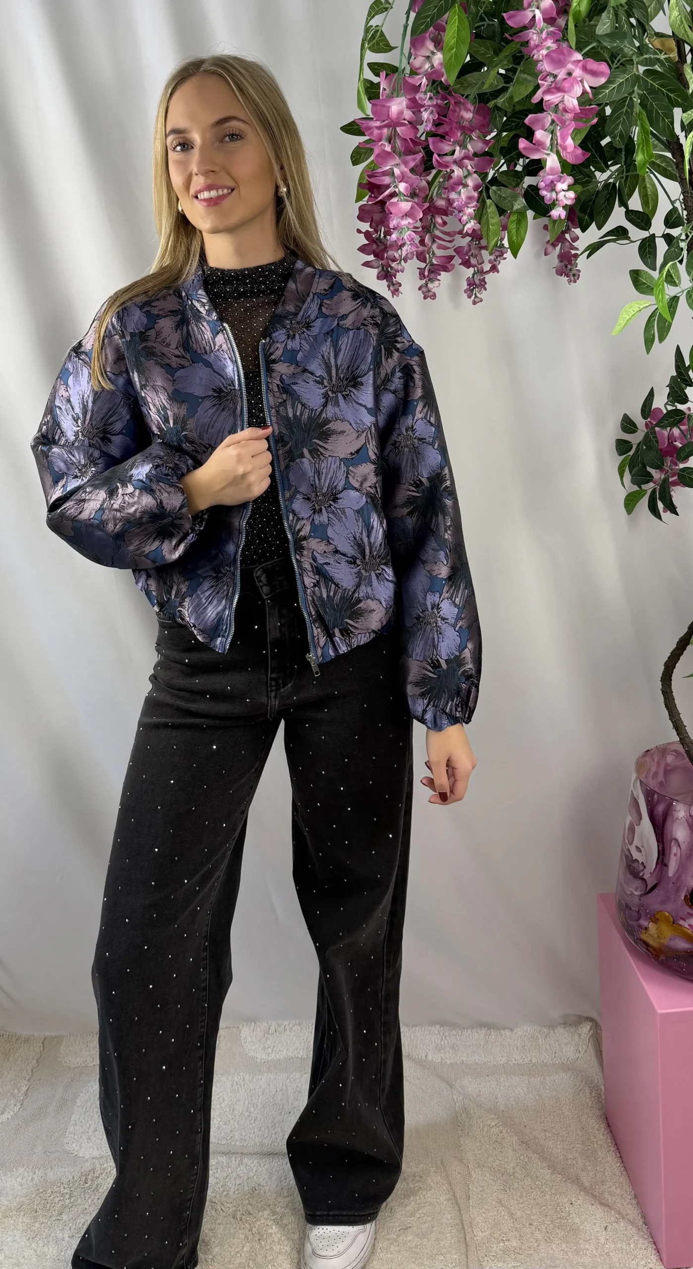 Luna Strass Extra Long Wide Leg - Redial - Zwart - Afbeelding 4