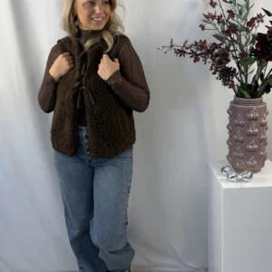 Amira Teddy Gilet - Bruin