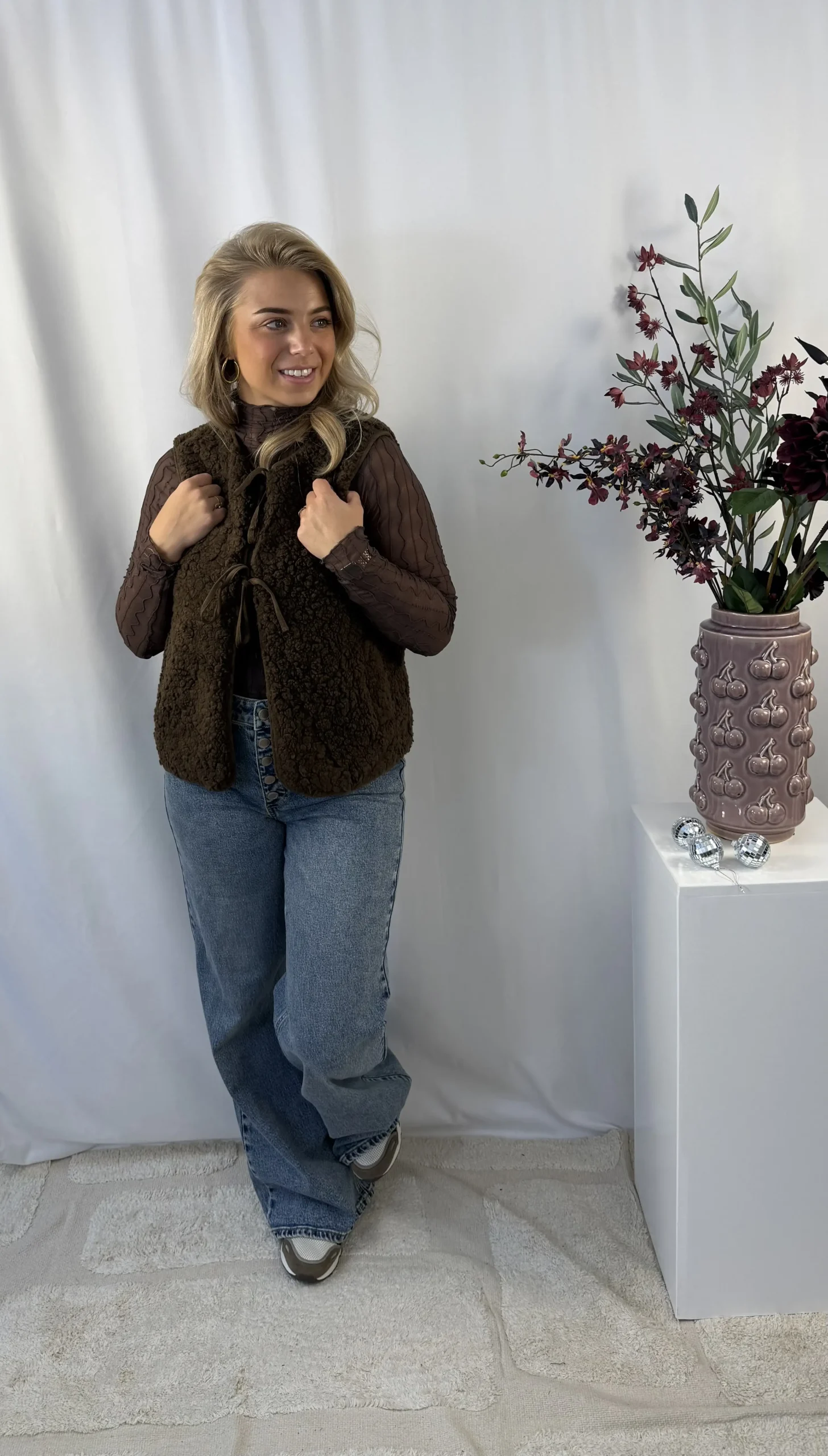 Amira Teddy Gilet - Bruin