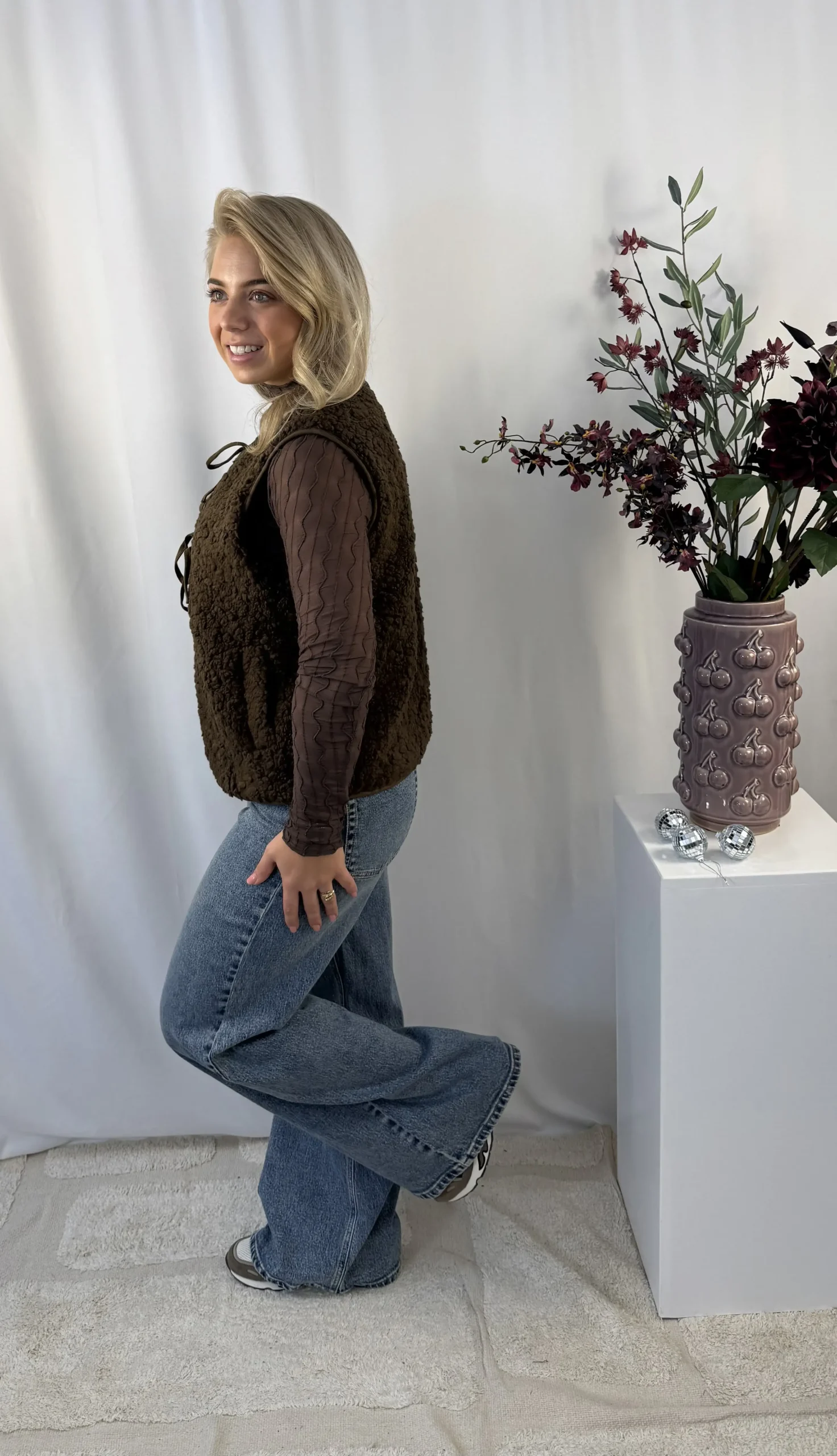 Amira Teddy Gilet - Bruin - Afbeelding 3