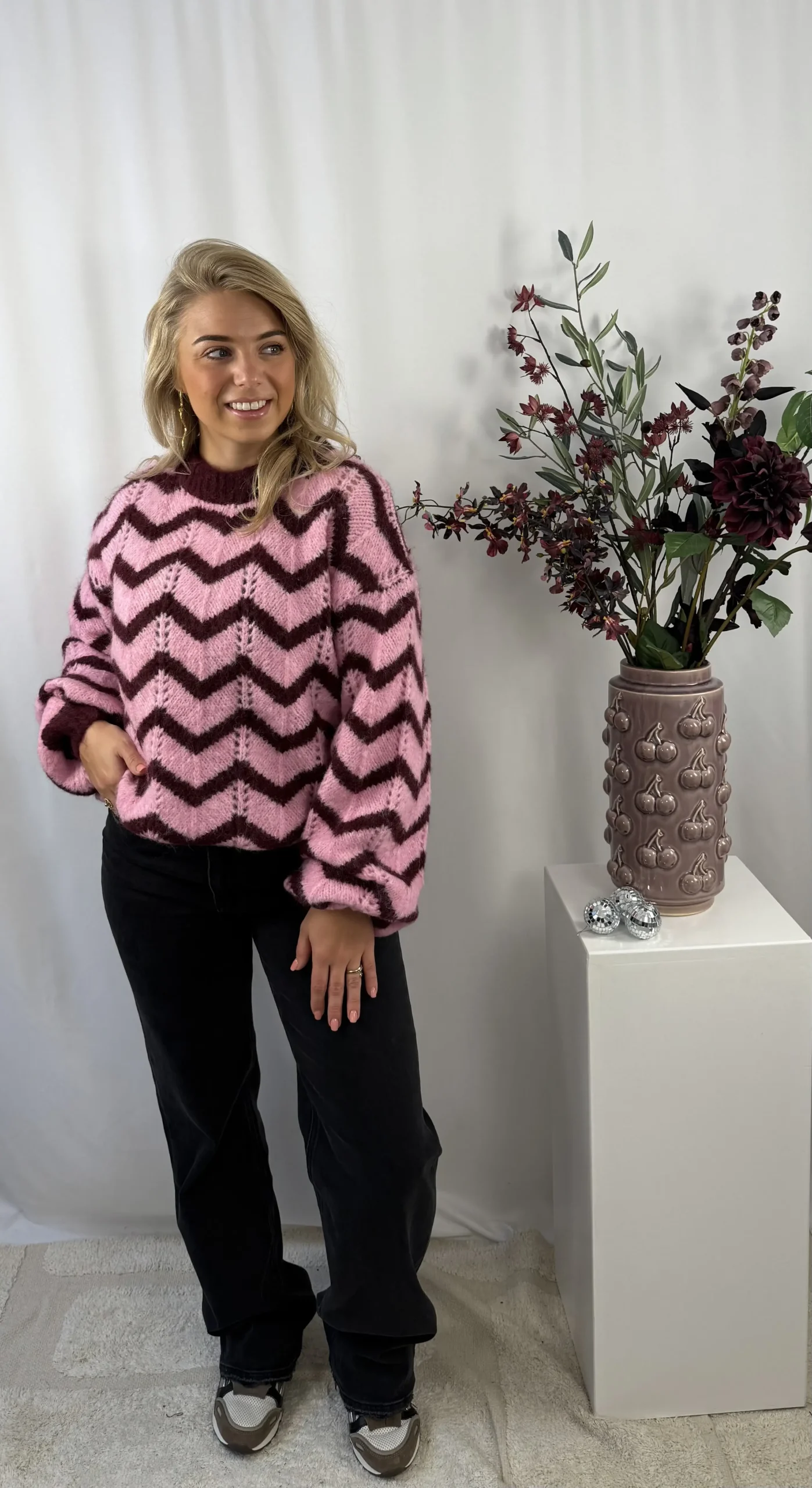 Renee Sweater - Roze/rood