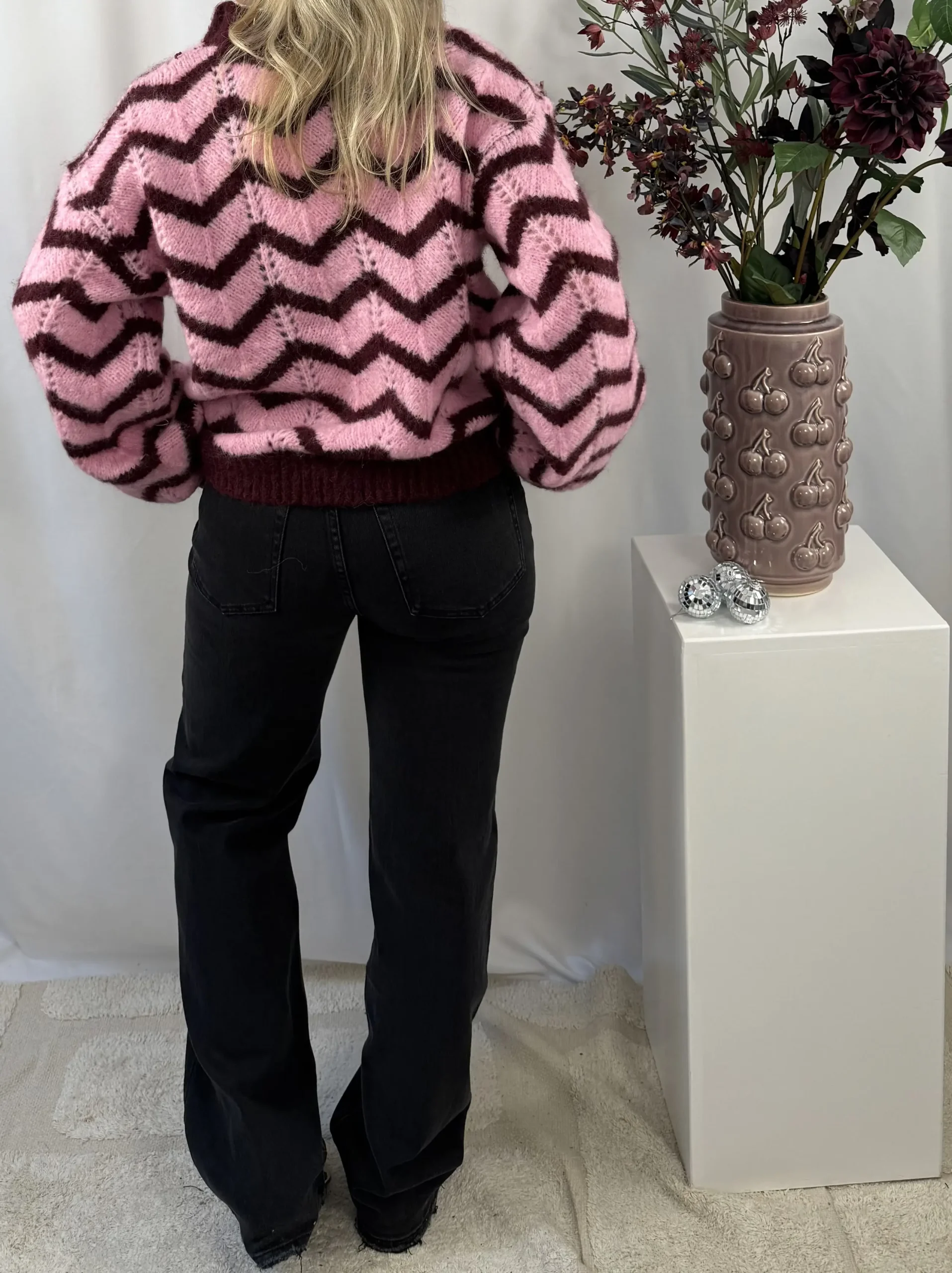 Renee Sweater - Roze/rood - Afbeelding 3