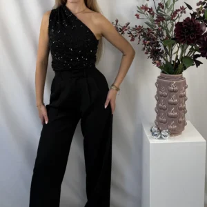 PARTY - Vianne One Shoulder Top - Zwart