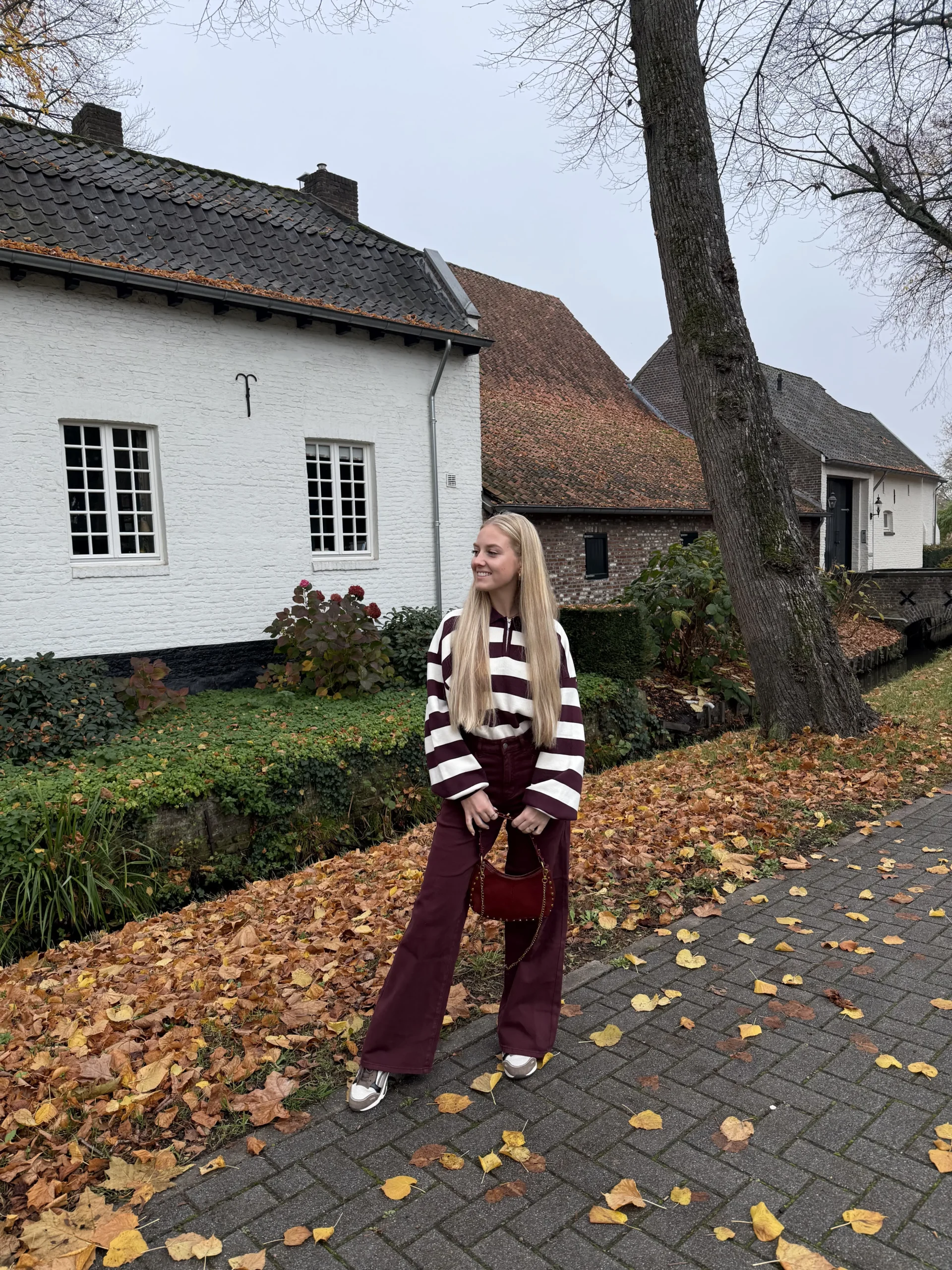 Melina Stripe Sweater - Bordeaux - Afbeelding 2