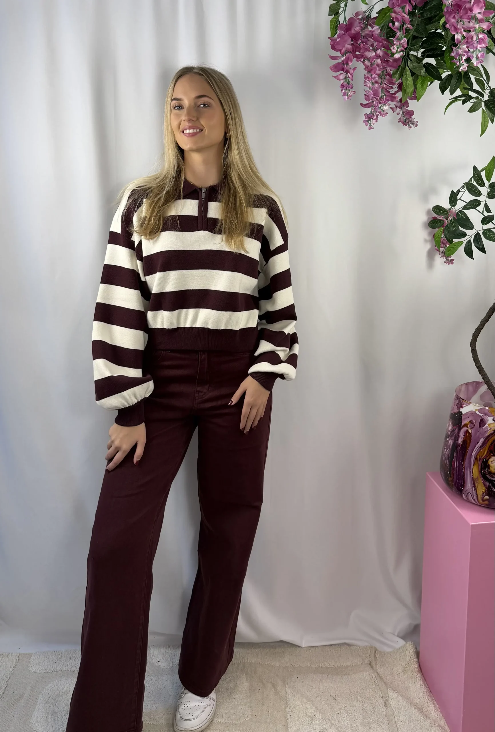 Jolene Wide Leg Bordeaux - Redial - Afbeelding 3