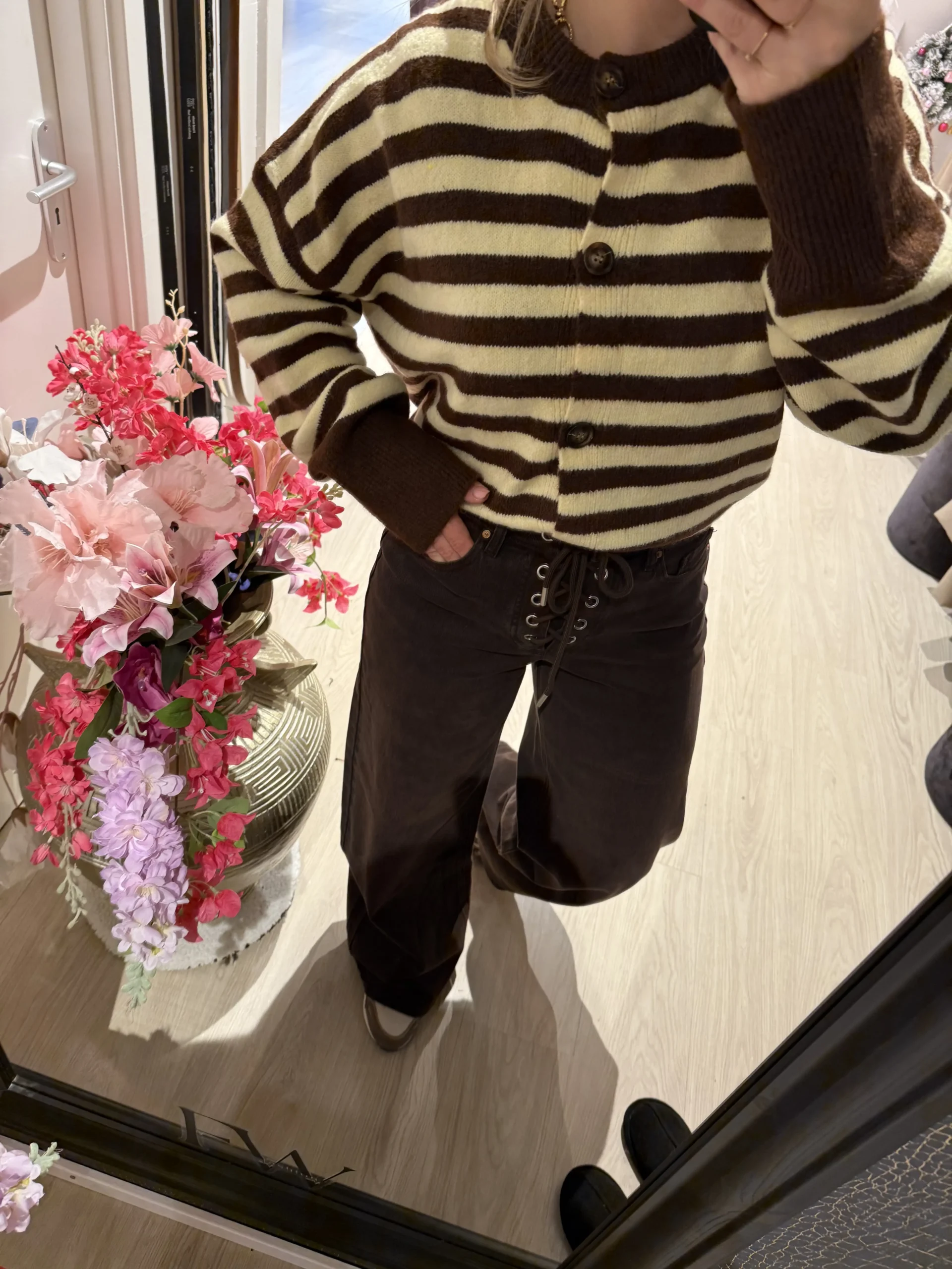 Felin Stripe Vest - Bruin/Geel - Afbeelding 5