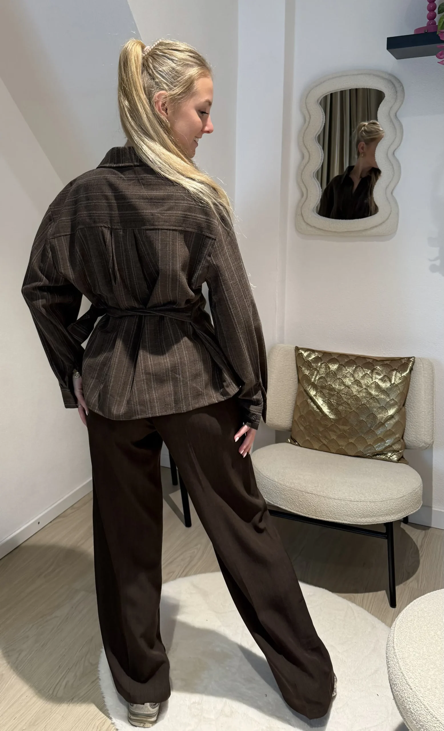 Marron Blouse - Bruin - Afbeelding 3