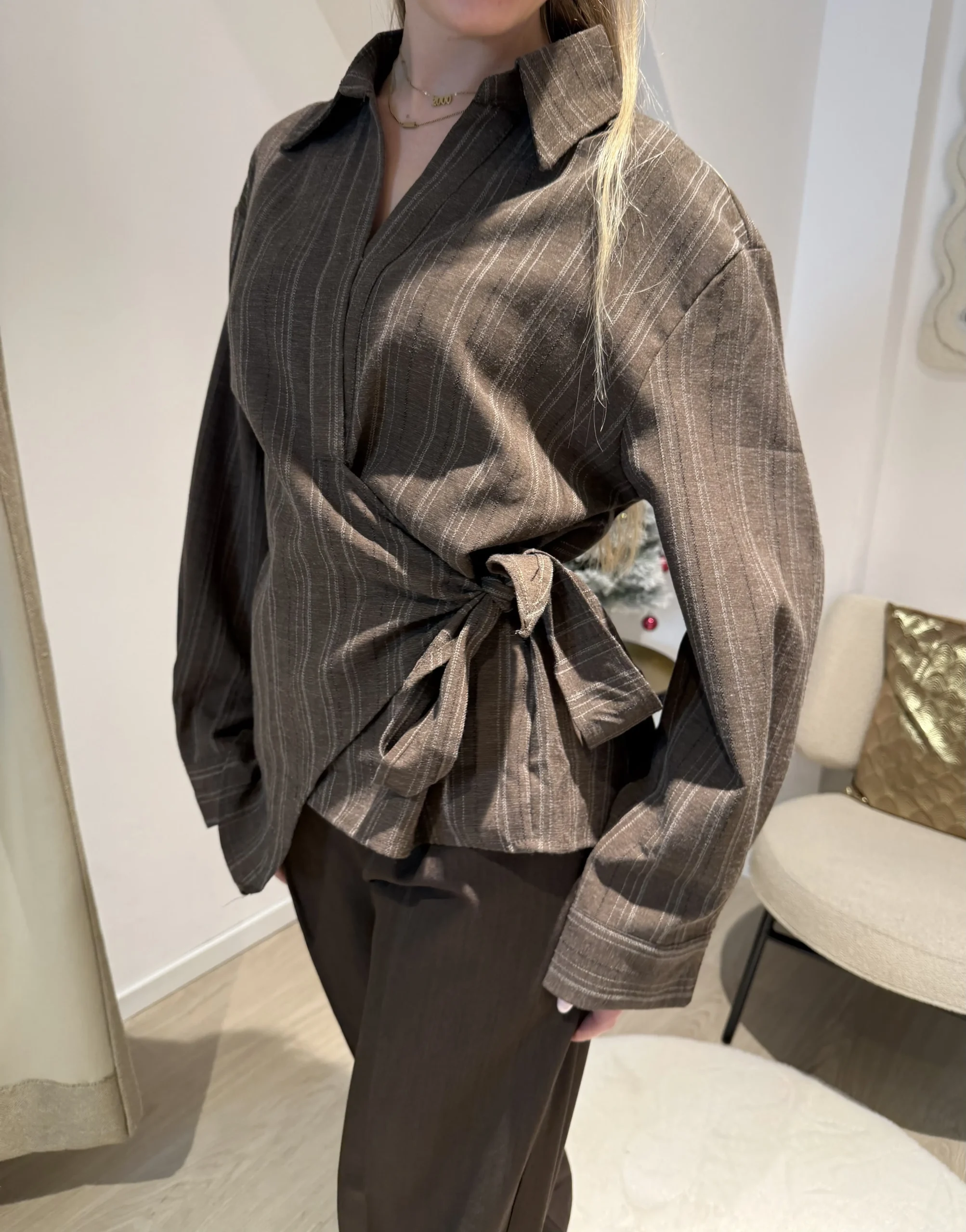 Marron Blouse - Bruin - Afbeelding 4