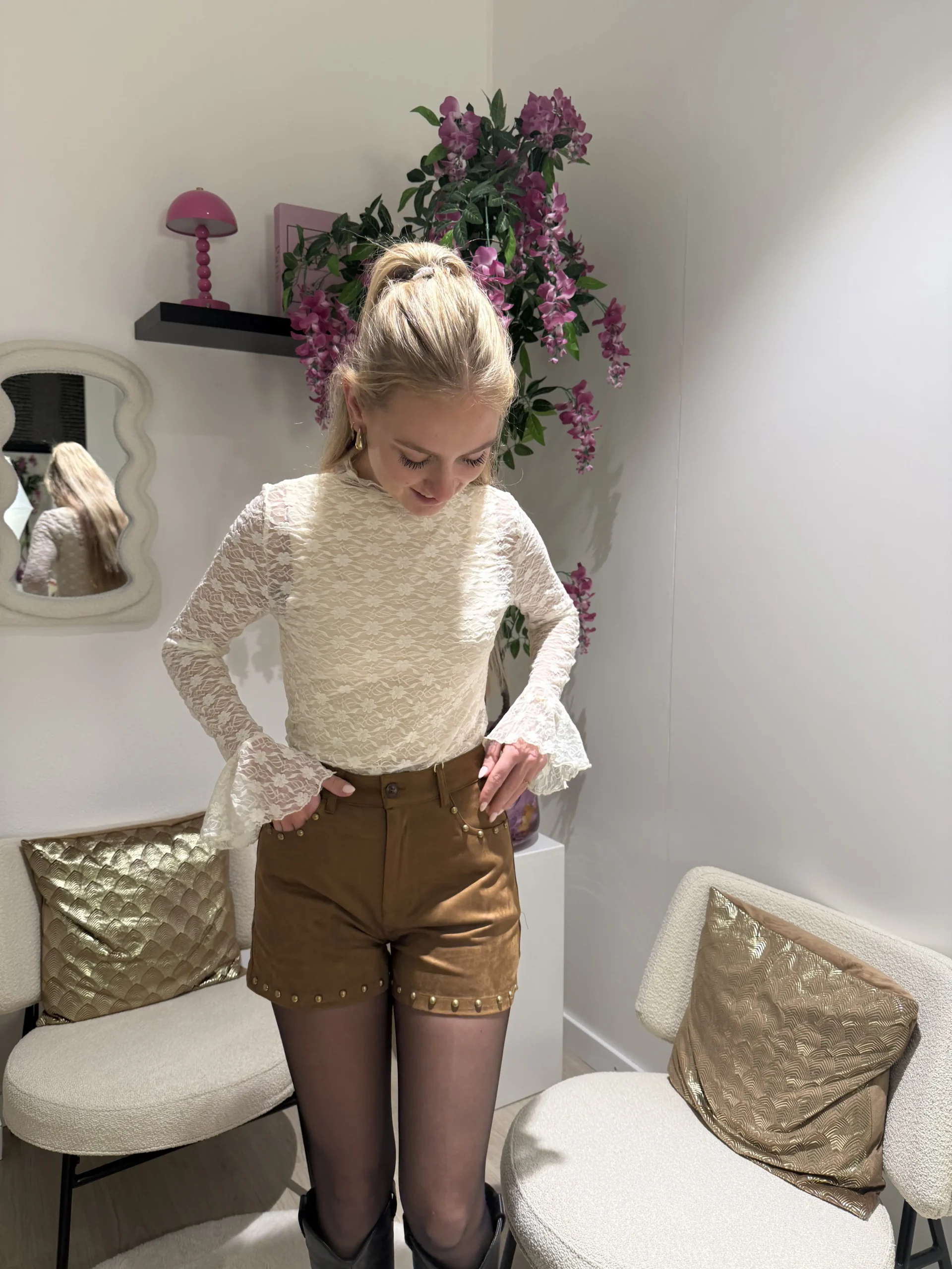 Naya Lace Top - Creme - Afbeelding 4