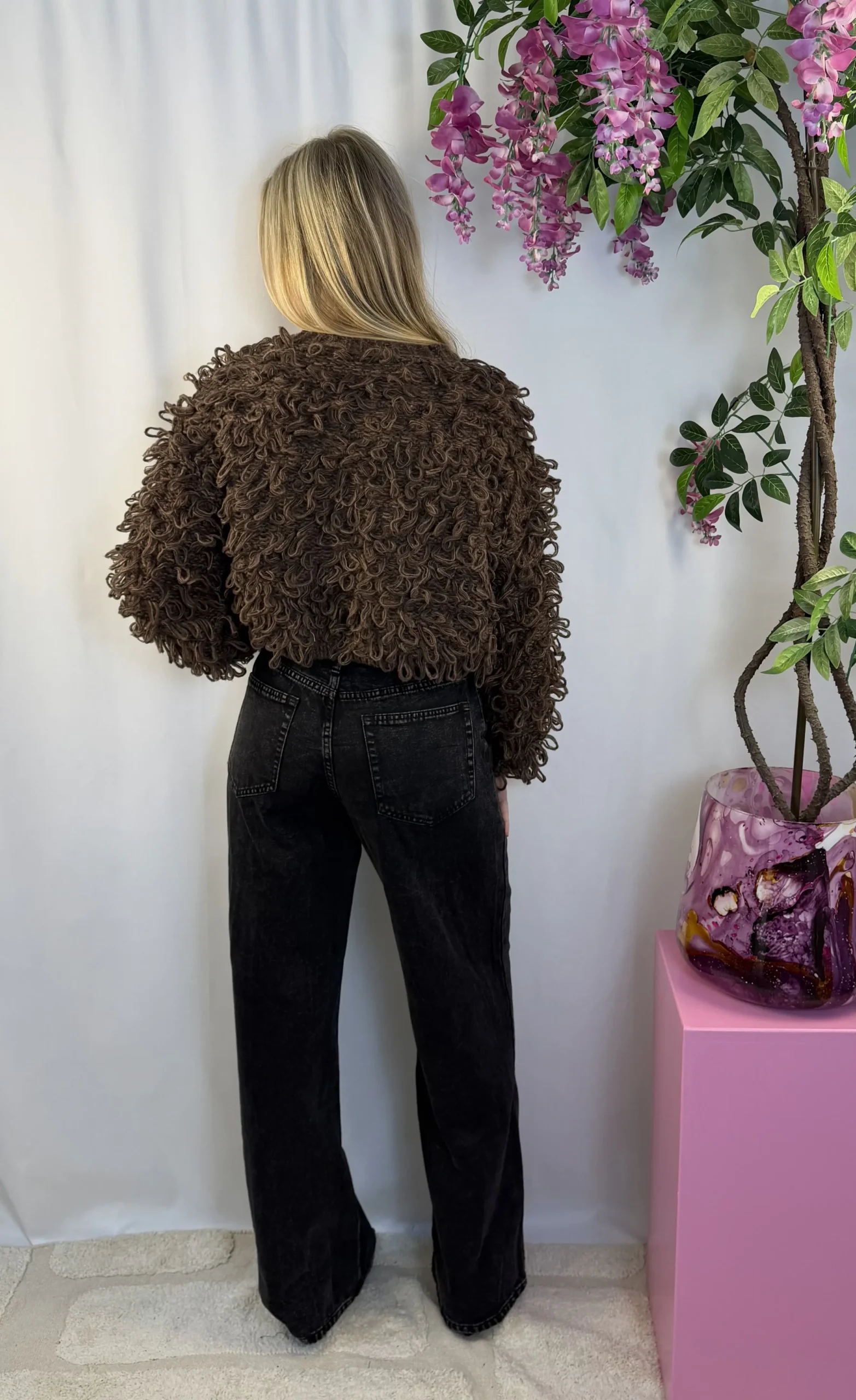 Elma Wide Leg Jeans - Zwart - Queen Hearts - Afbeelding 4