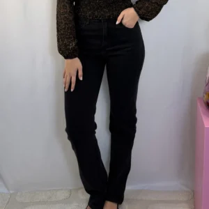 Leya Extra Long Straight Jeans - Zwart - Redial