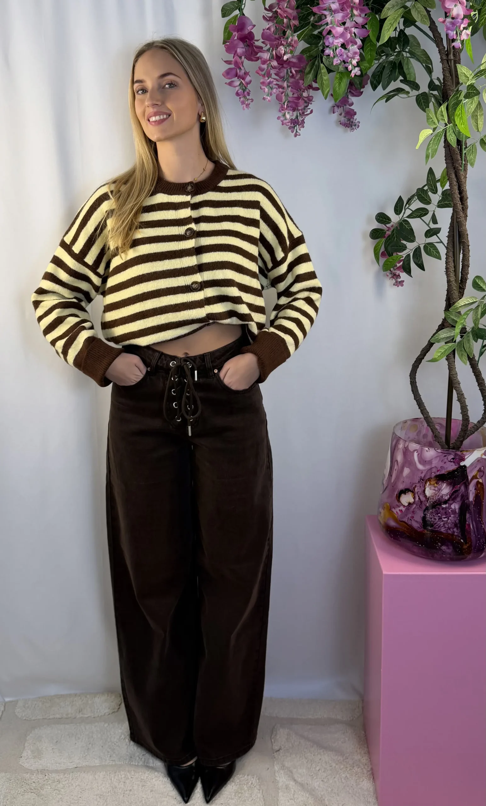 Mira Strik Jeans - Bruin - Queen Hearts - Afbeelding 2