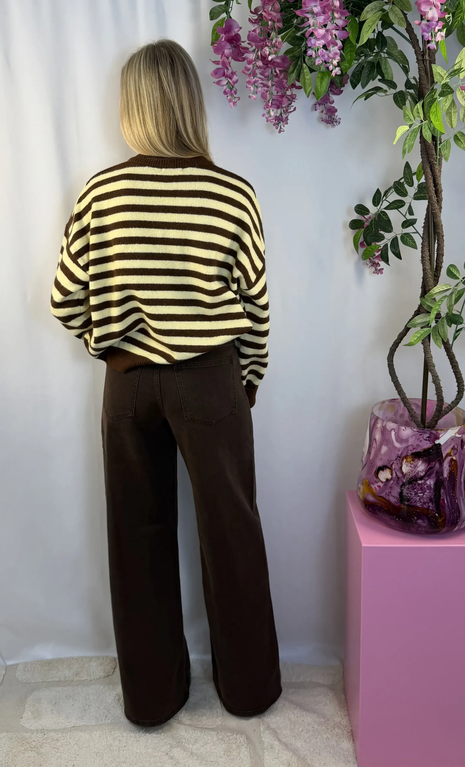 Felin Stripe Vest - Bruin/Geel - Afbeelding 4