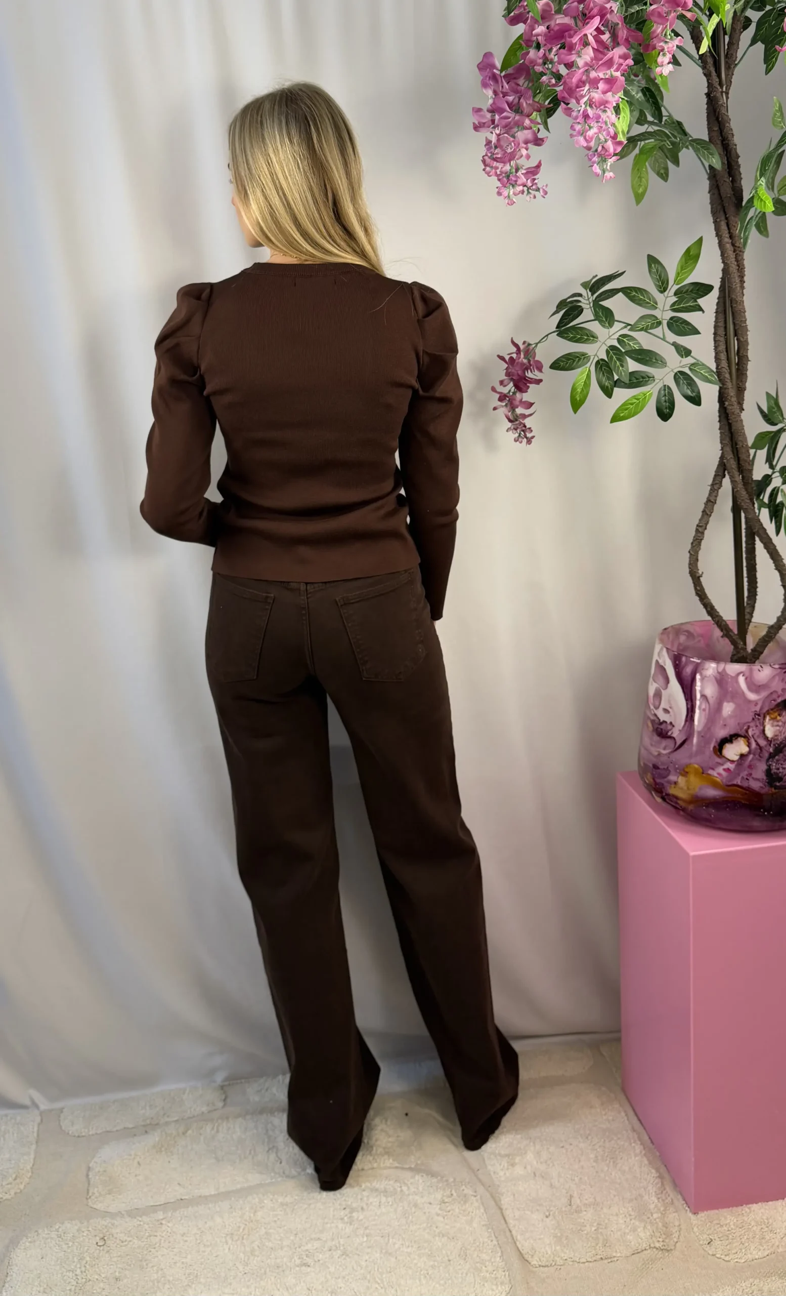 Lily Extra Long Straight Jeans - Redial - Bruin - Afbeelding 3