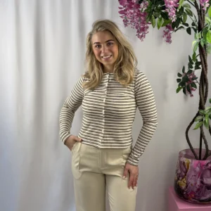 Nori Stripe Top - Creme