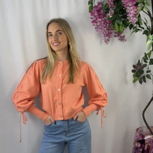 Fluresk - Vayda Cardigan - Pastel Peach