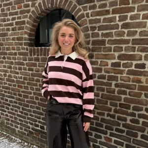 Jip Sweater - Roze/Bruin