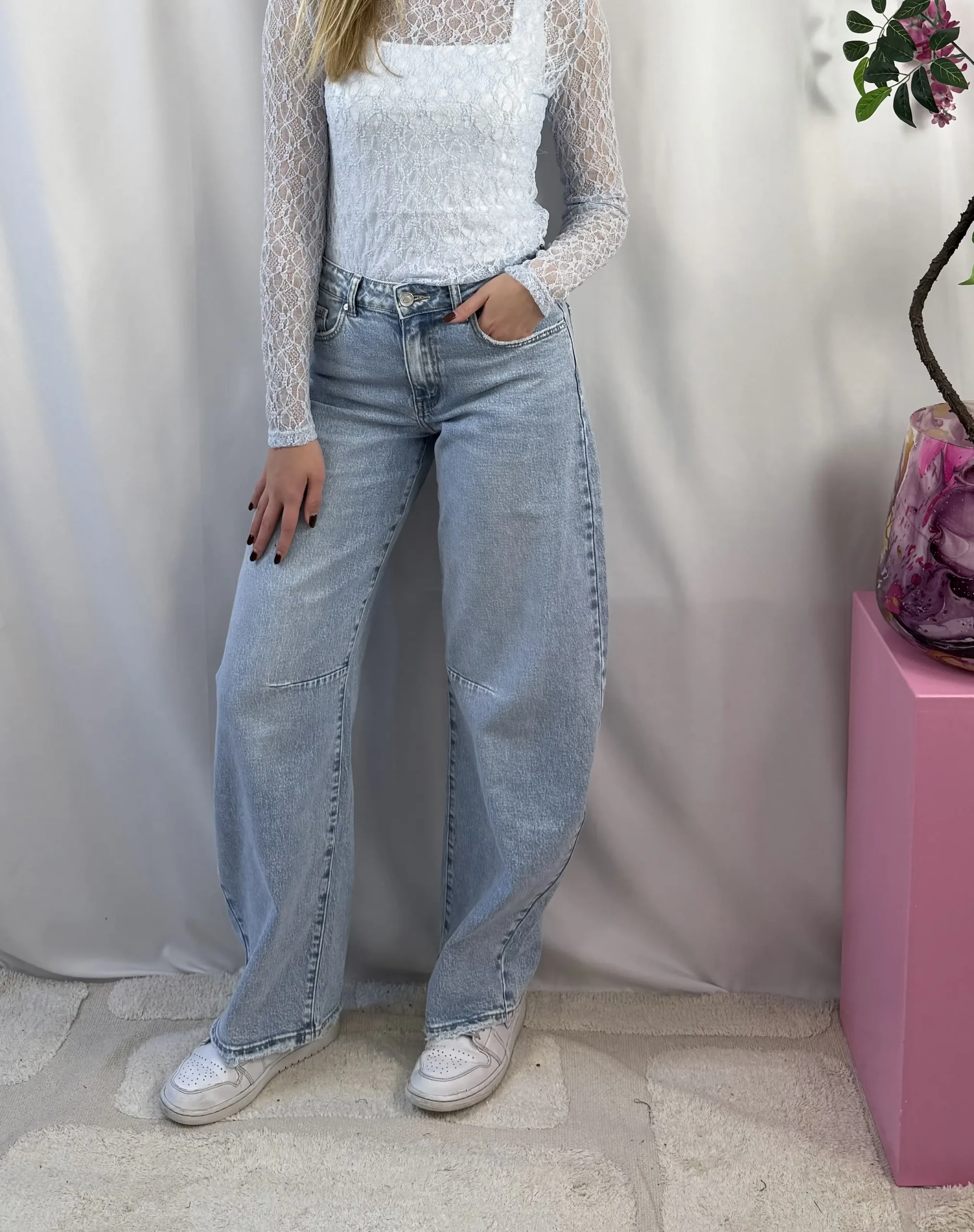 Puck Ballon Jeans - Light Denim - Queen Hearts - Afbeelding 4