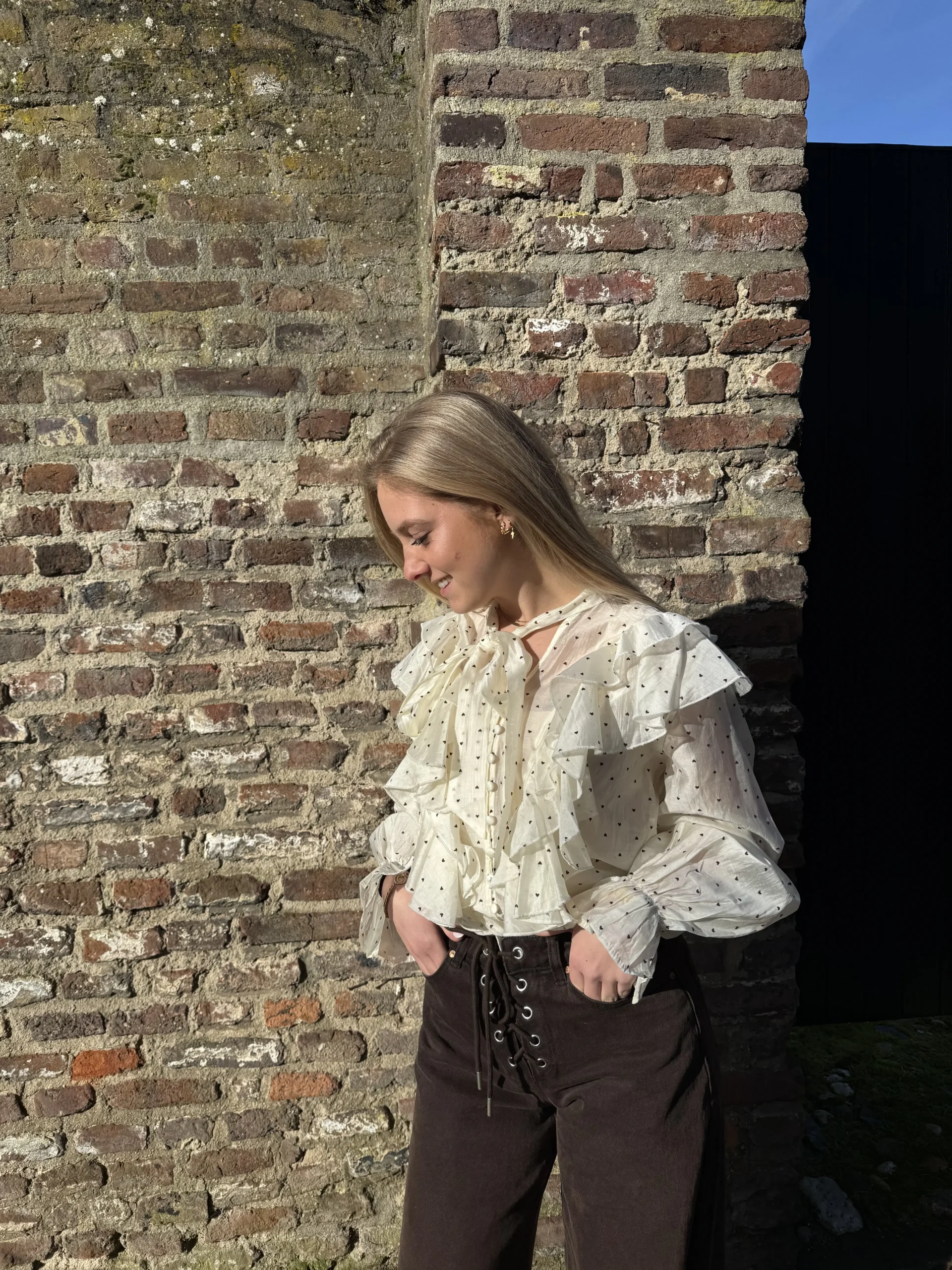 Mavi Heart Blouse - Beige - Afbeelding 2