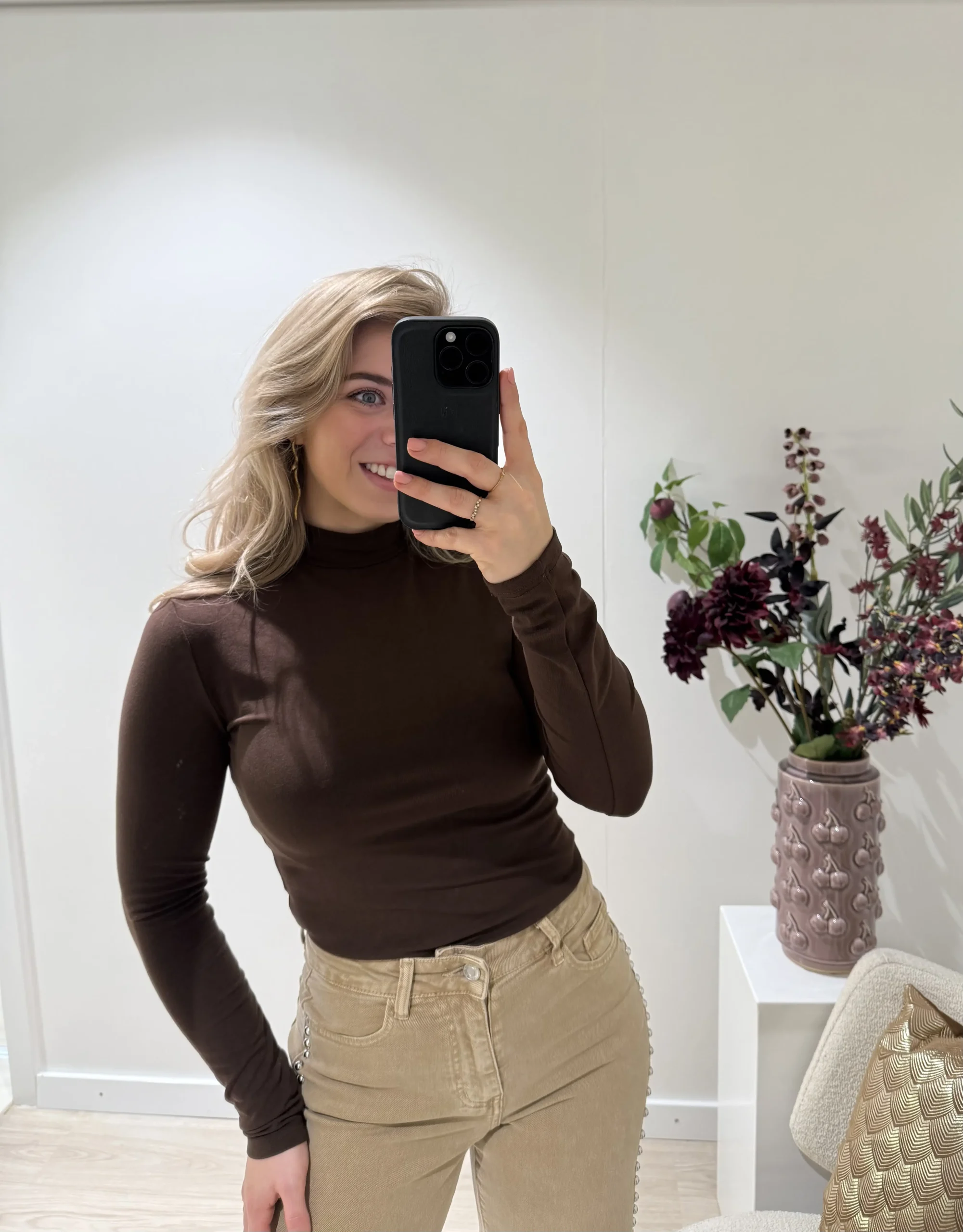 Elara Basic Top - Bruin - Afbeelding 3