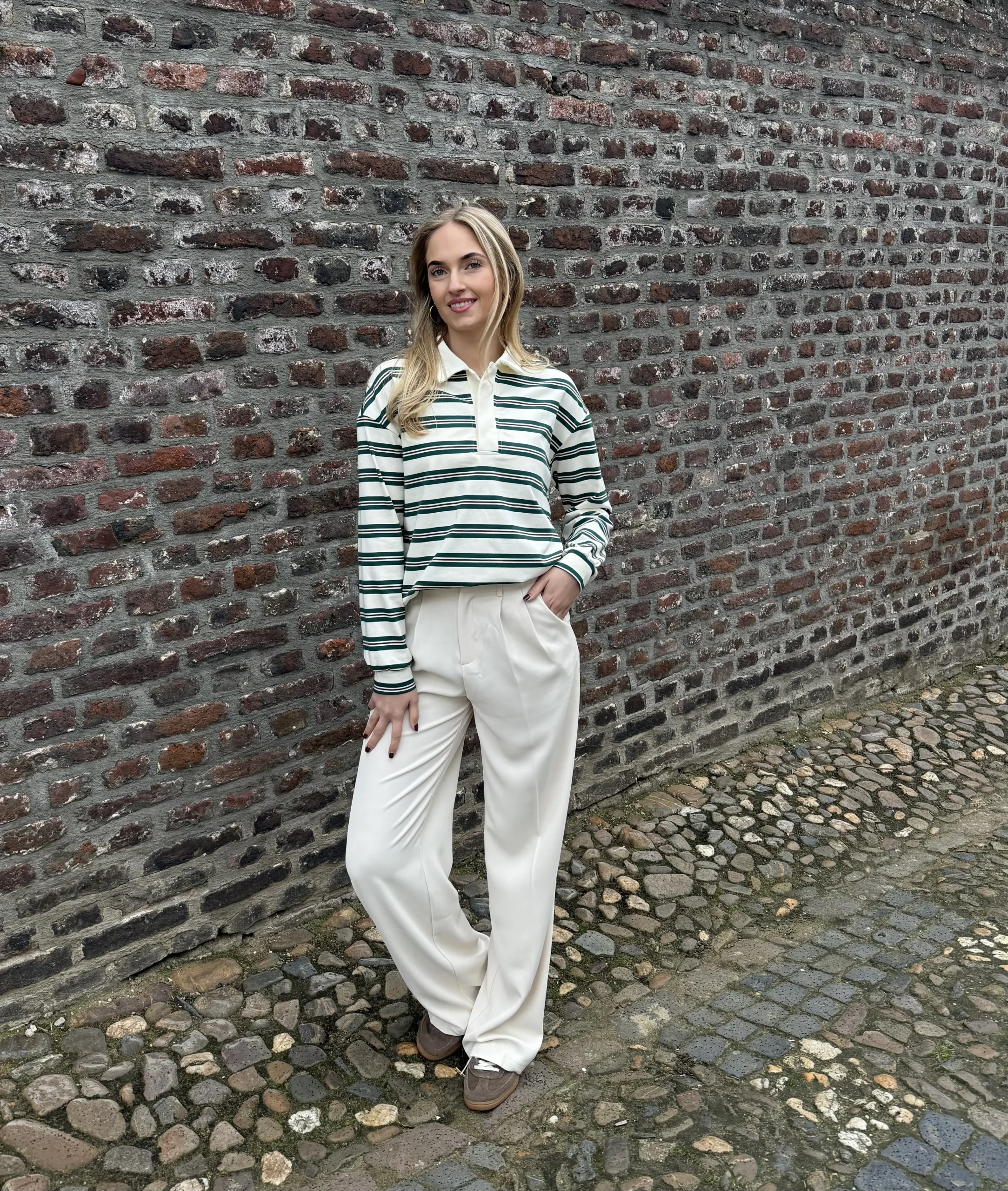 Lena Stripe Sweater - Groen - Afbeelding 2