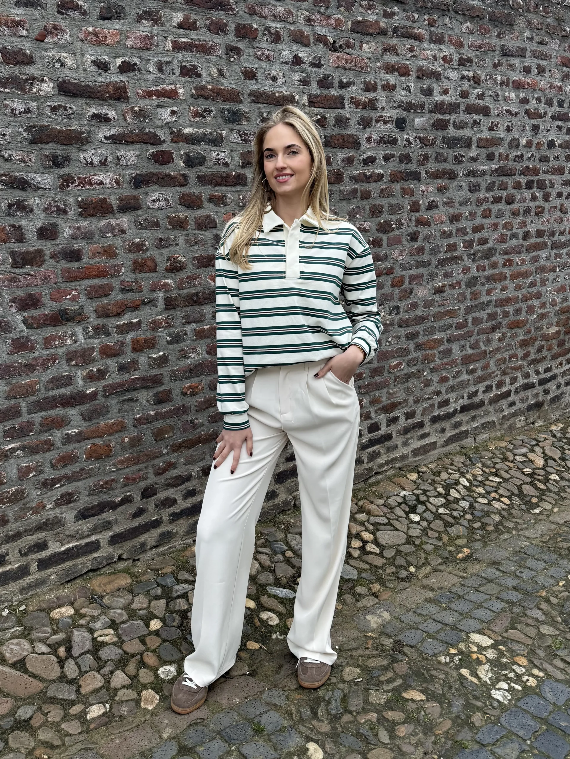 Lena Stripe Sweater - Groen - Afbeelding 4