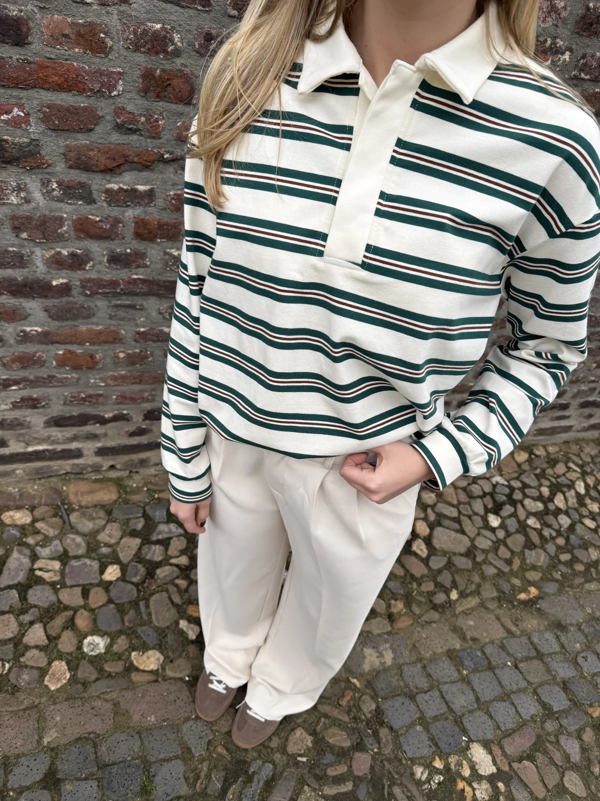 Lena Stripe Sweater - Groen - Afbeelding 5