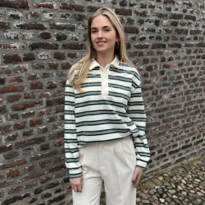 Lena Stripe Sweater - Groen