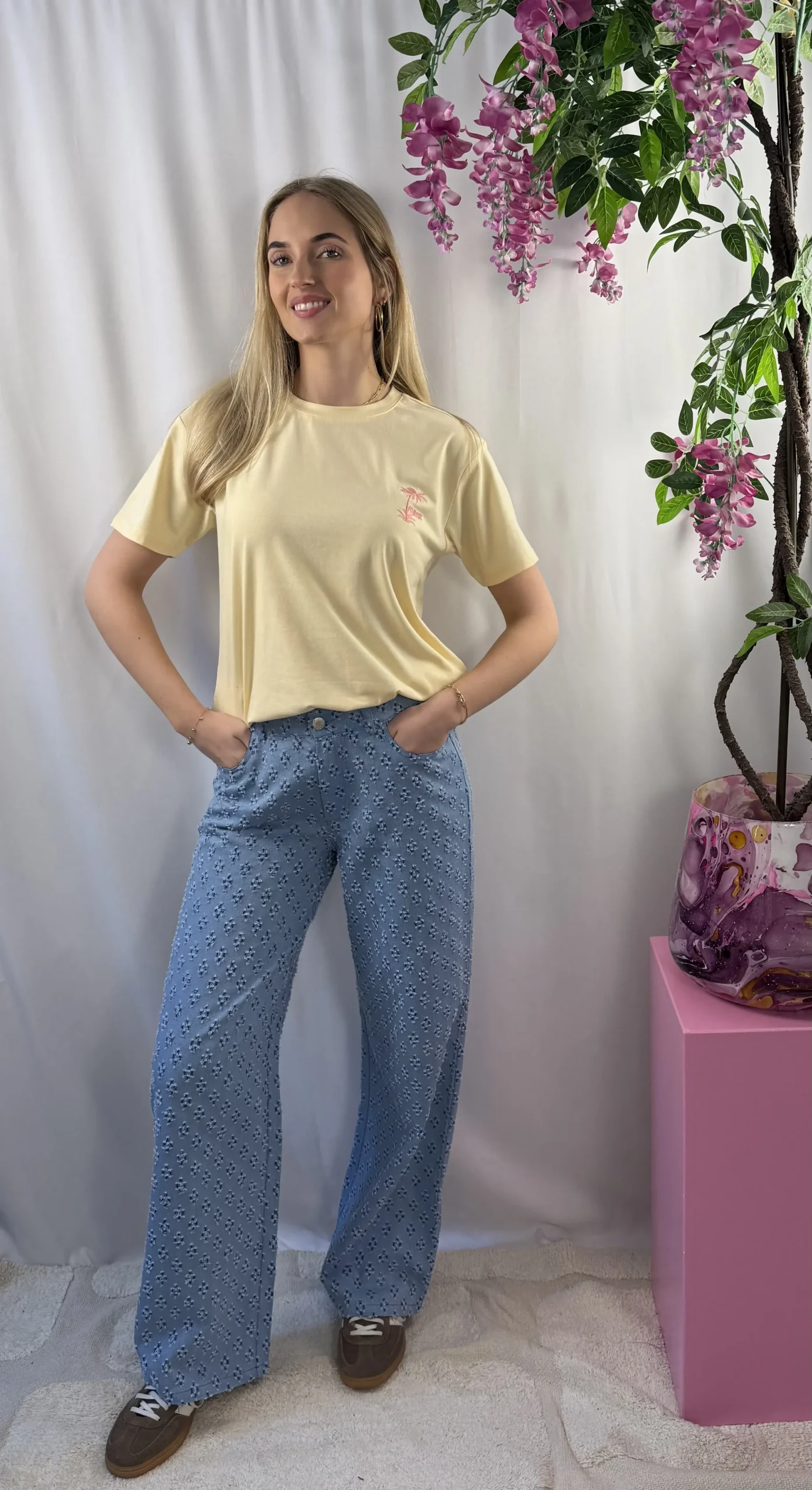 FLURESK - Nira Pants - Denim Mid Blue