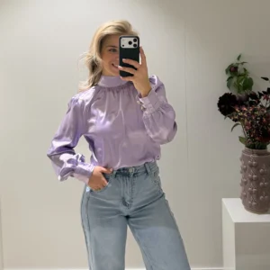 Tess Satin Blouse - Paars